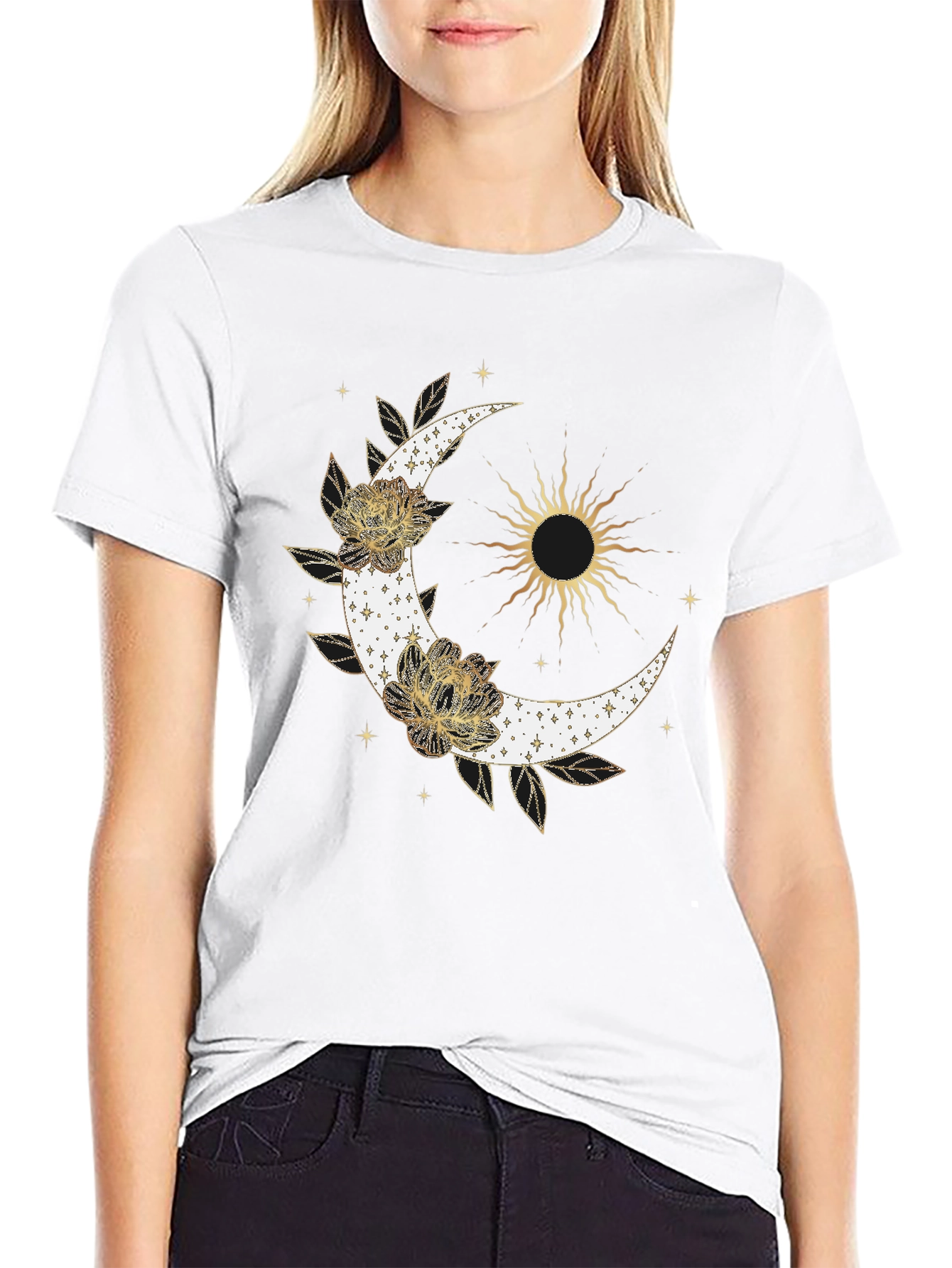 Celestial Moon & Sun Graphic Tee