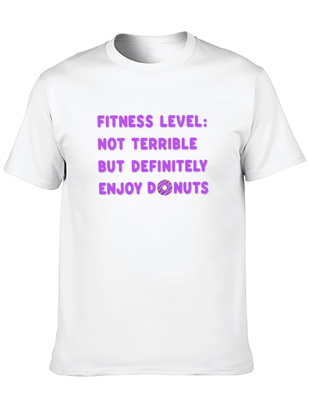 Fitness Level Enjoy Donuts T-Shirt Funny Workout Tee