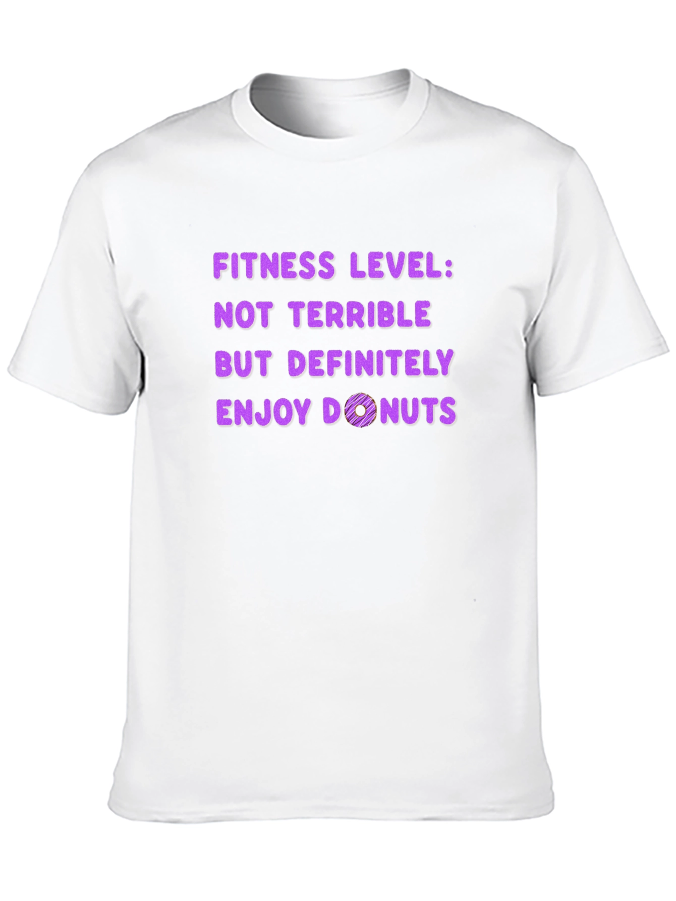 Fitness Level Enjoy Donuts T-Shirt Funny Workout Tee