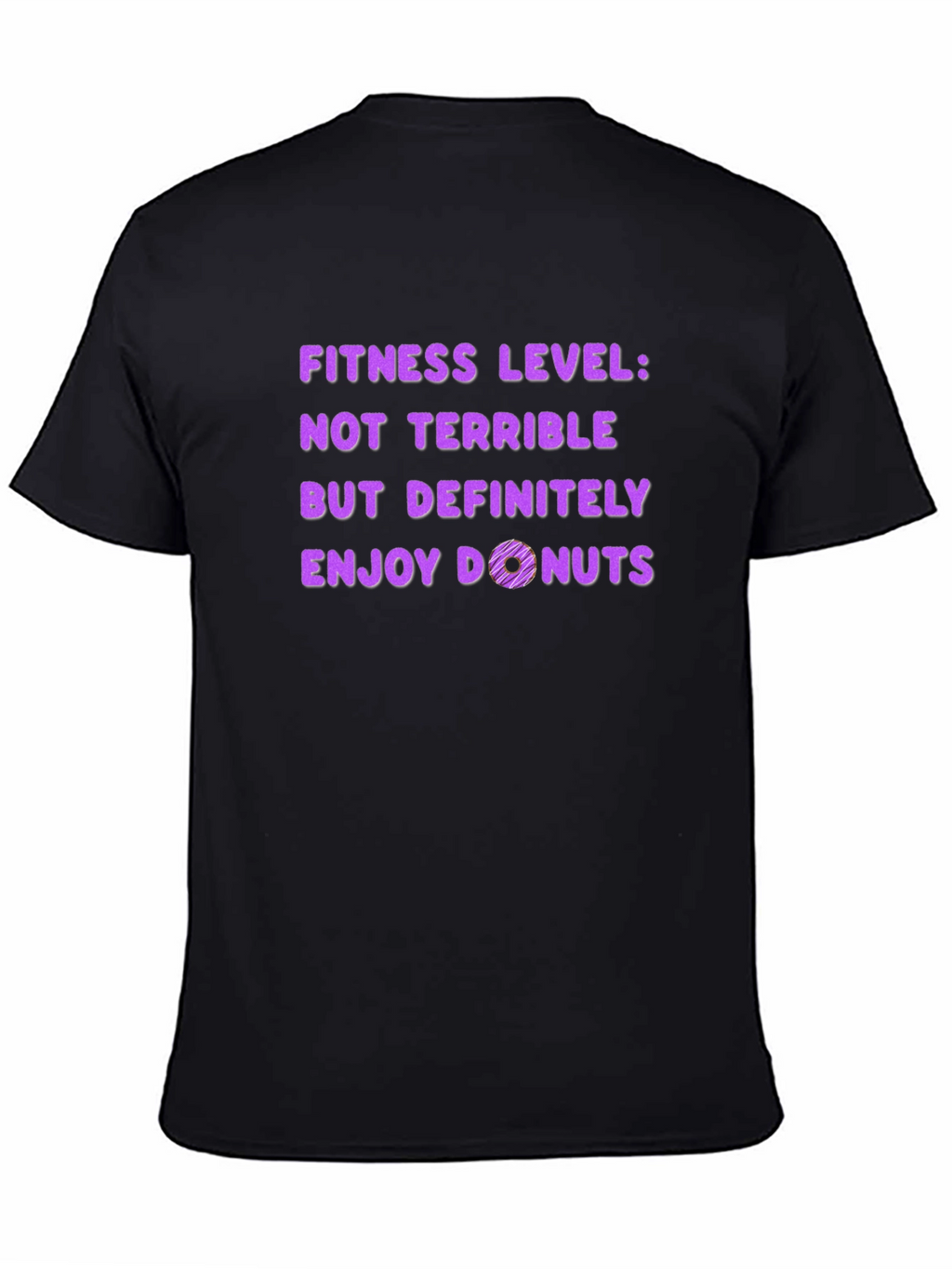 Fitness Level Enjoy Donuts T-Shirt Funny Workout Tee