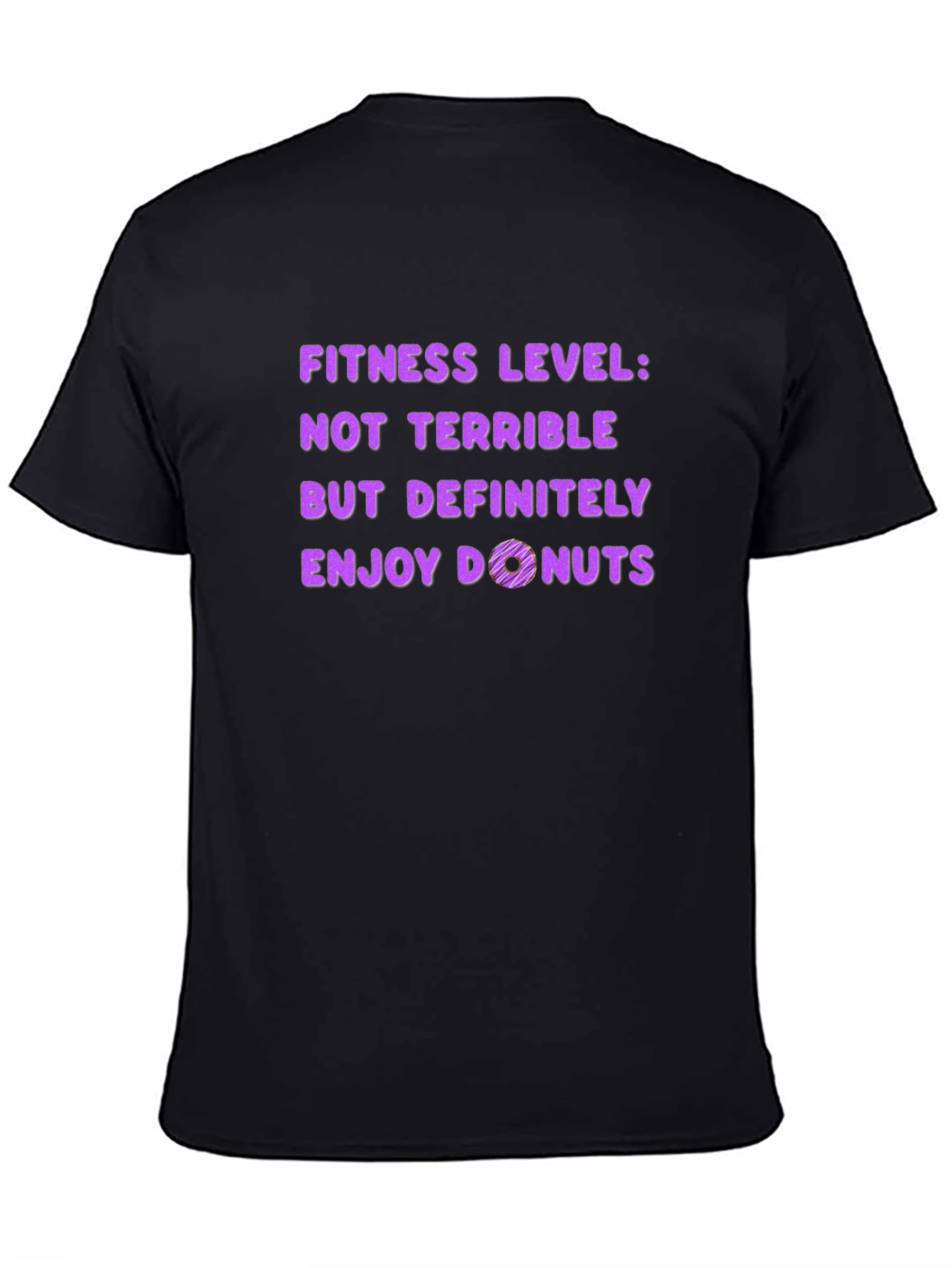 Fitness Level Enjoy Donuts T-Shirt Funny Workout Tee
