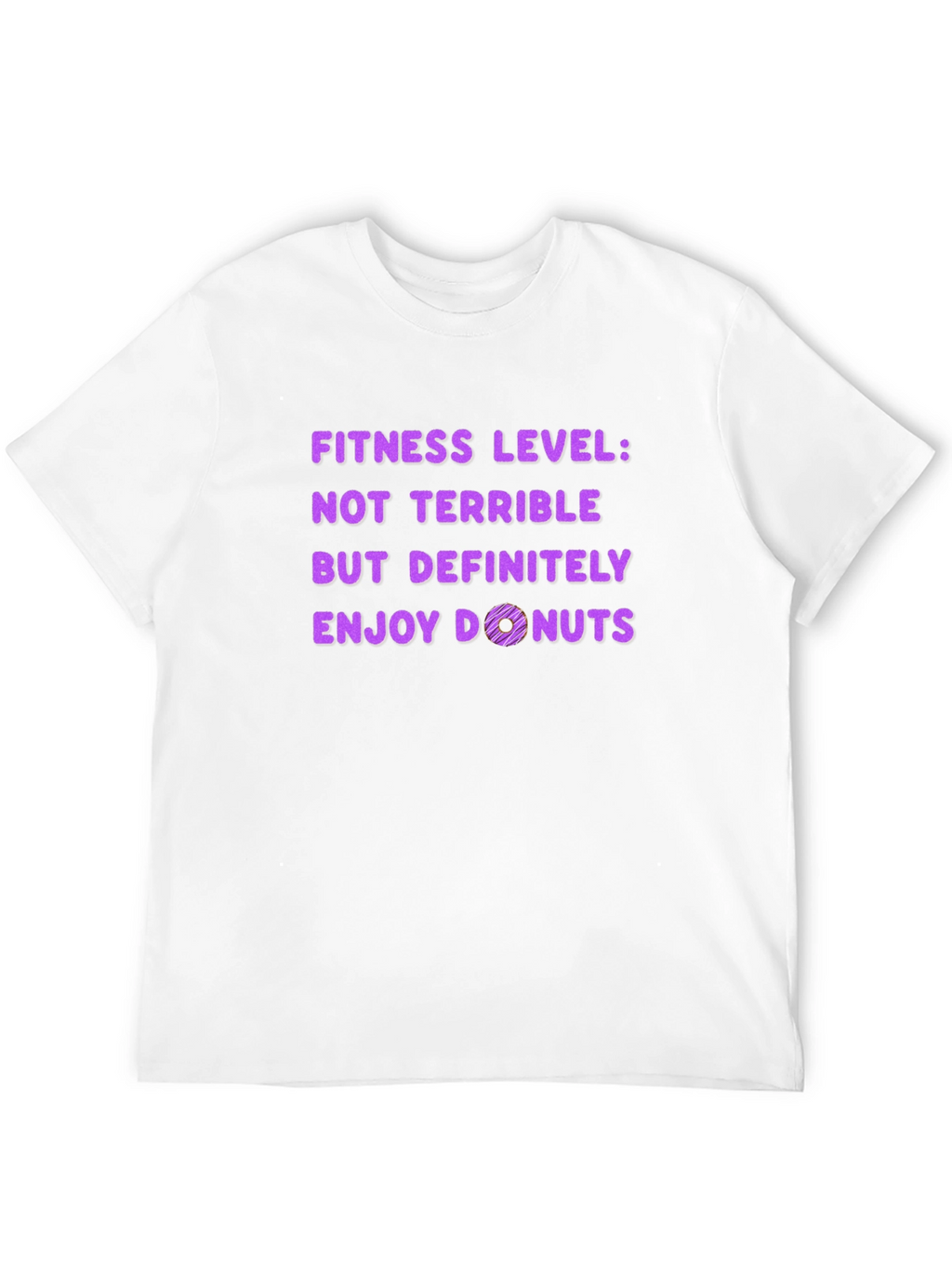 Fitness Level Enjoy Donuts T-Shirt Funny Workout Tee