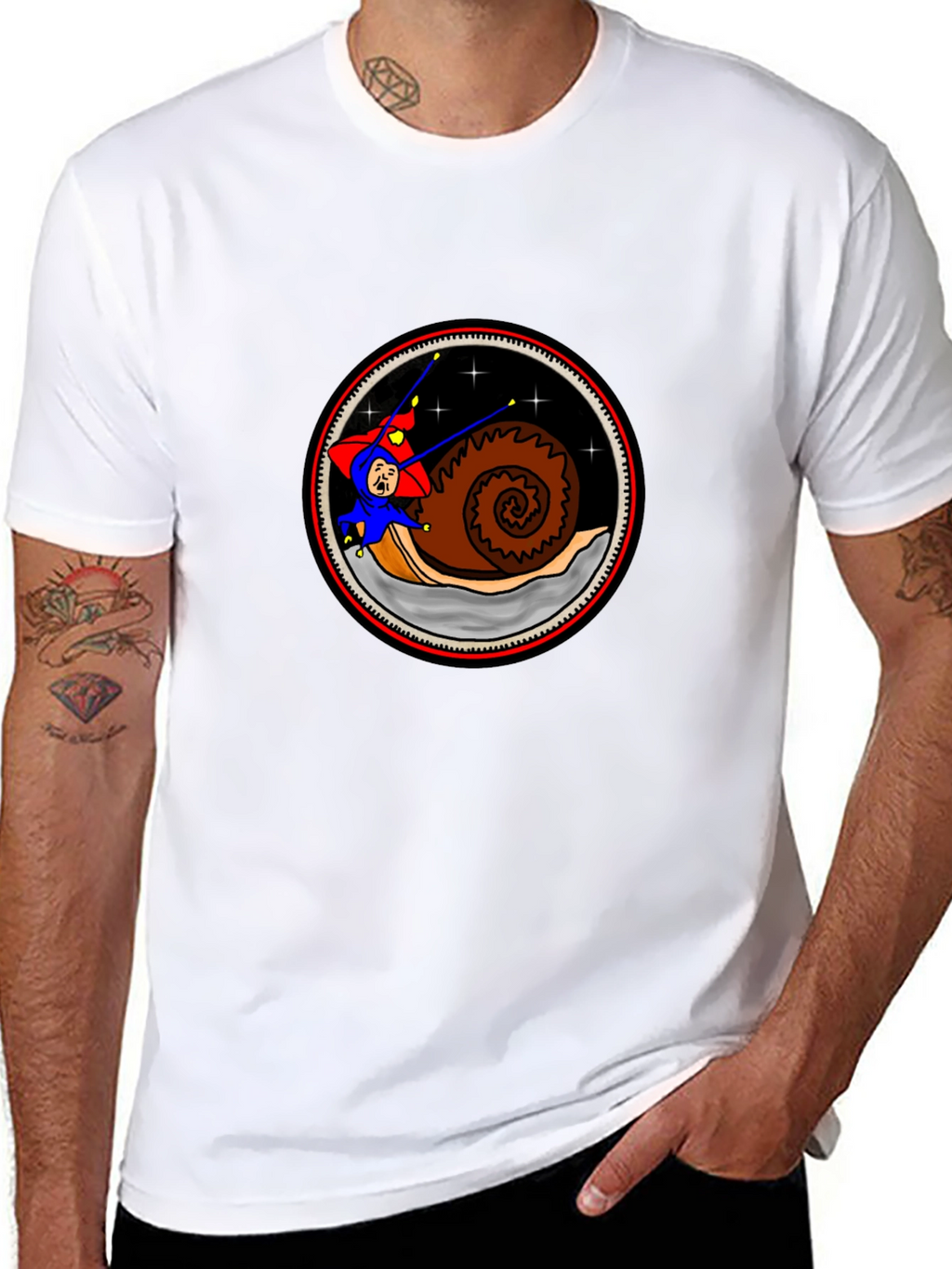 Snail Rider Graphic Tee - Unique Cartoon Design