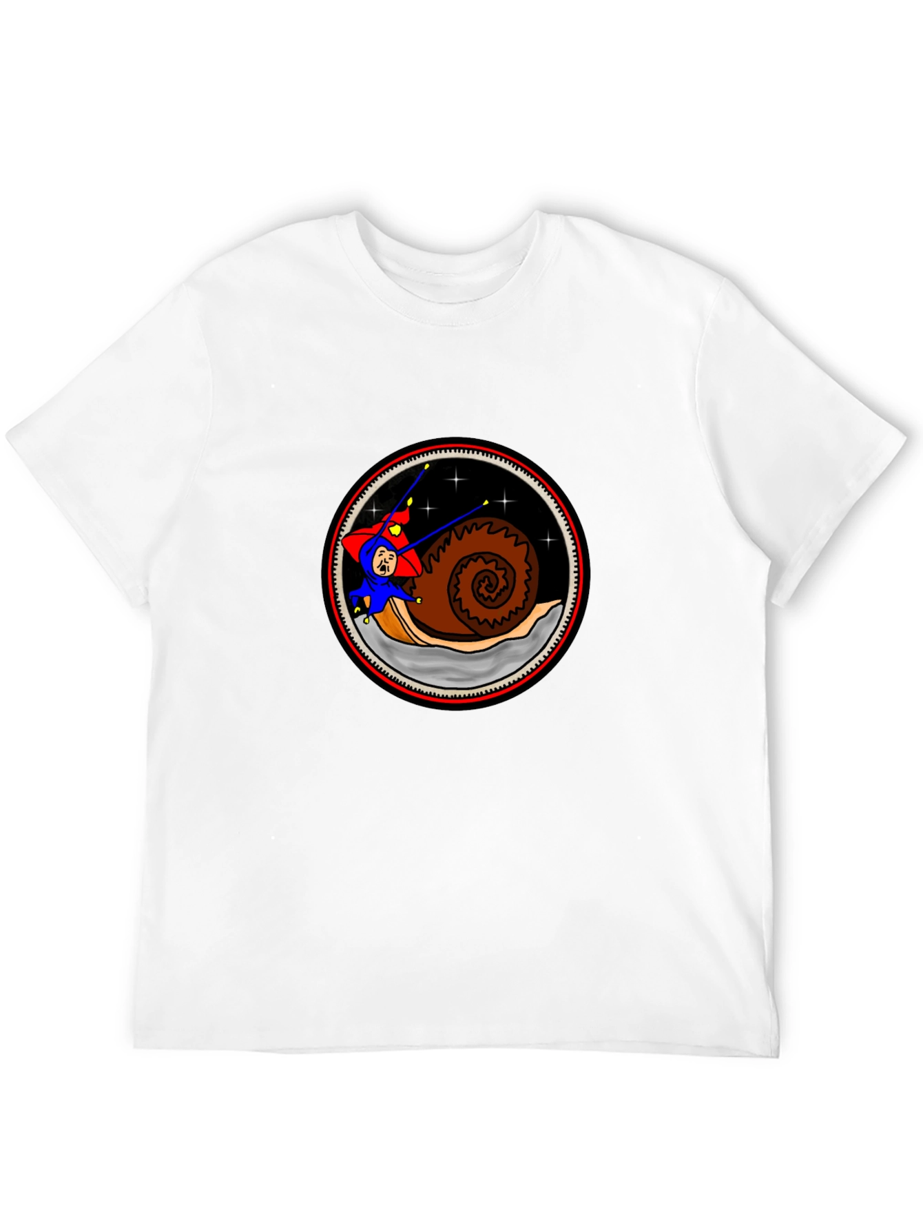 Snail Rider Graphic Tee - Unique Cartoon Design