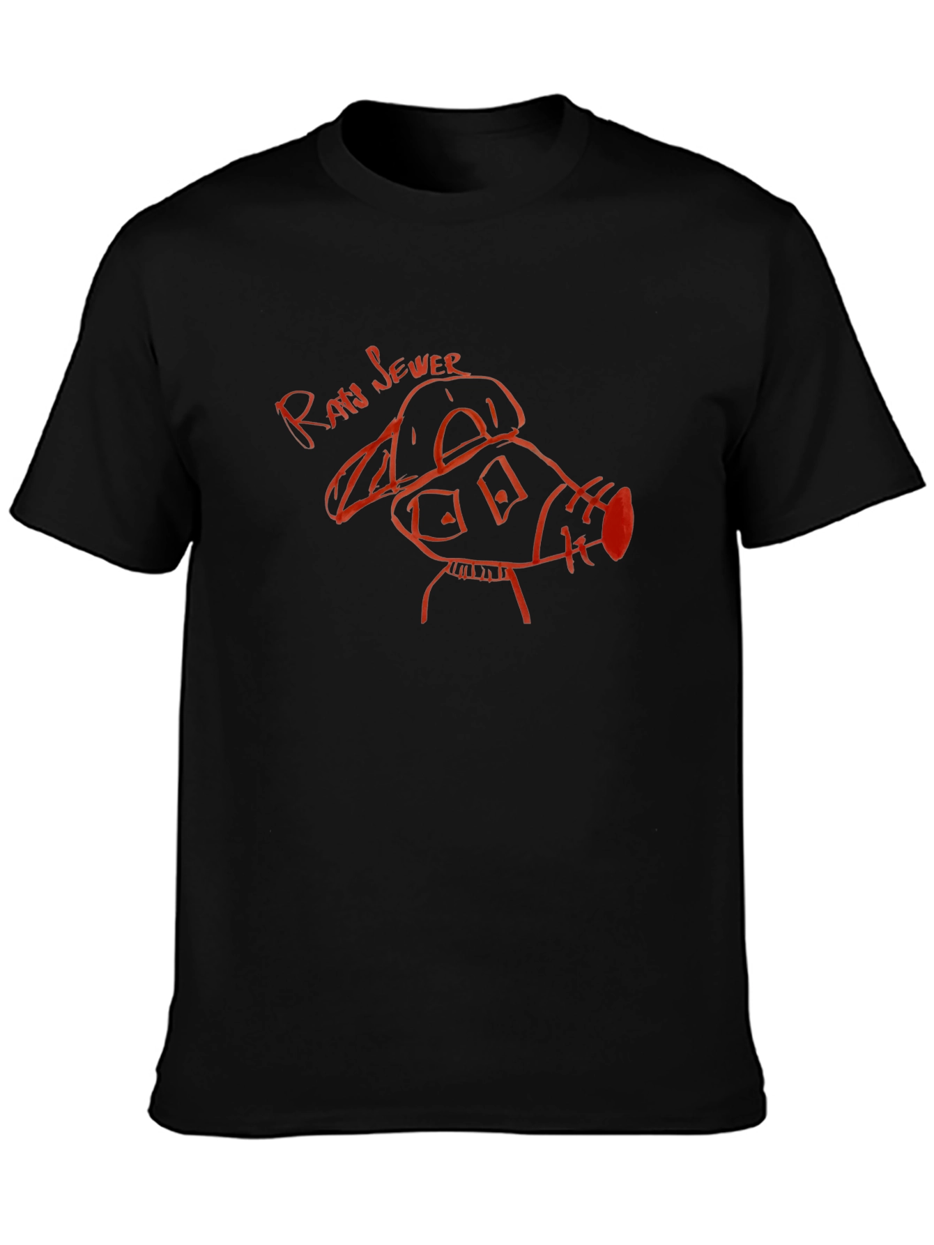 Raw Sewer Pig Graphic Tee - Black