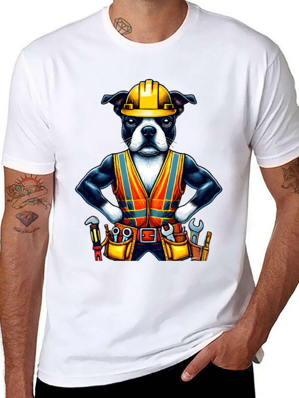 Dog Construction Worker T-Shirt
