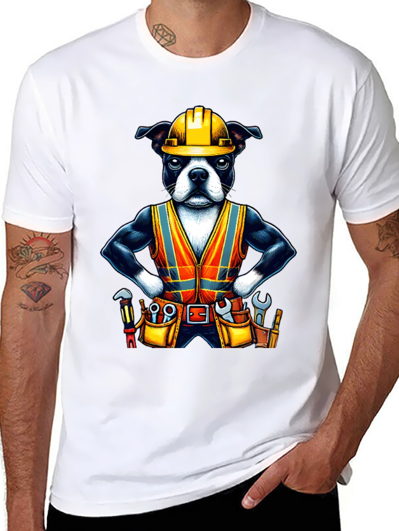 Dog Construction Worker T-Shirt