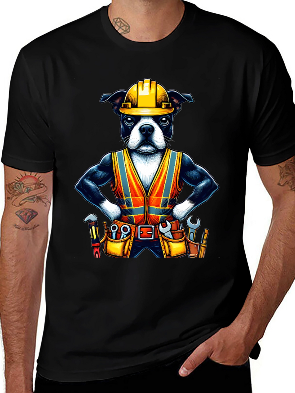 Dog Construction Worker T-Shirt
