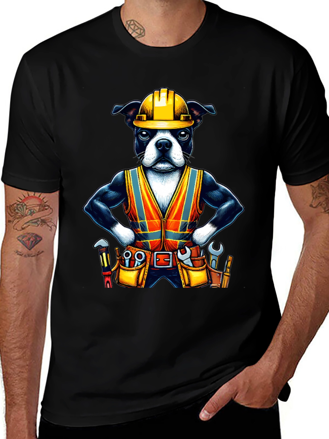 Dog Construction Worker T-Shirt