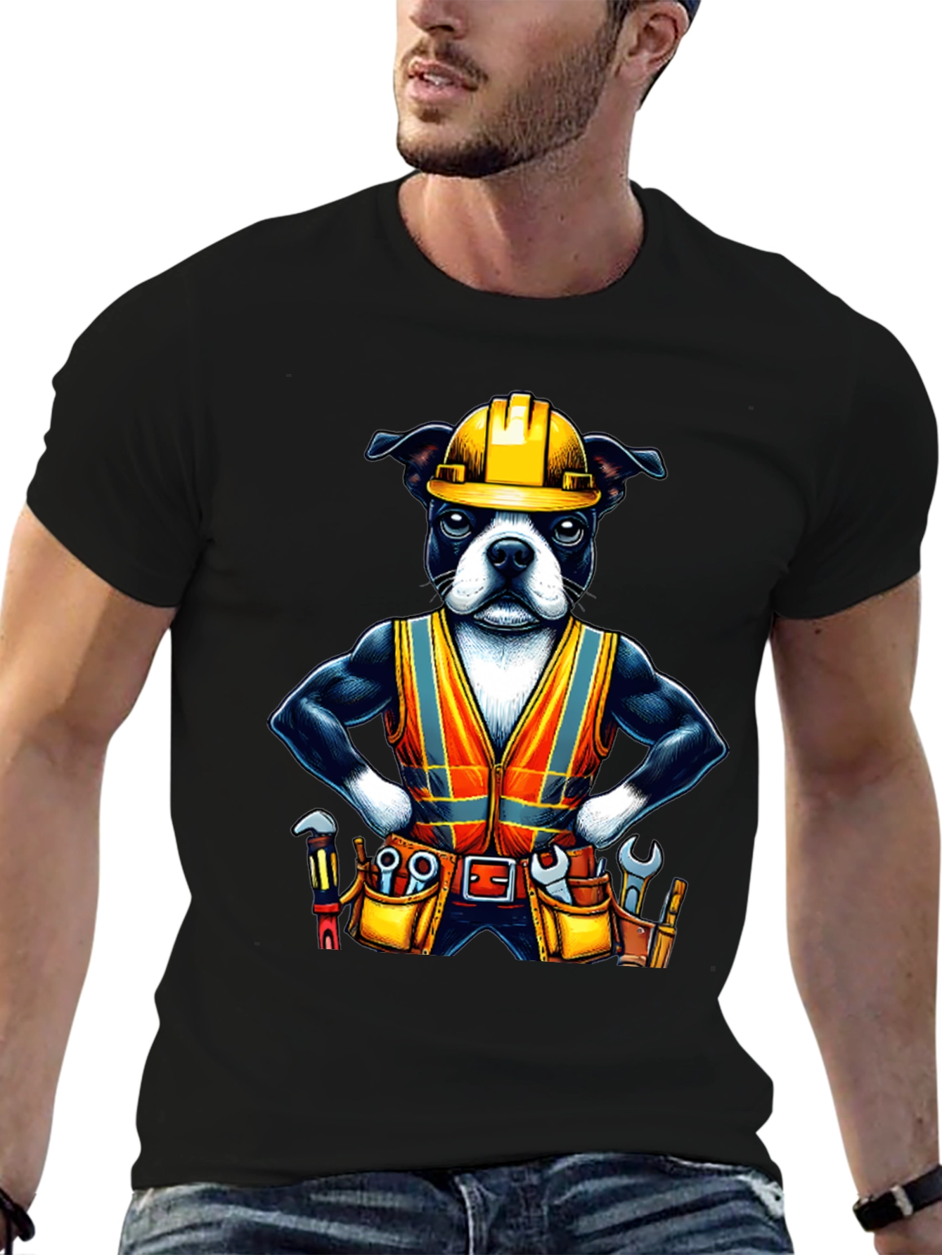 Dog Construction Worker T-Shirt