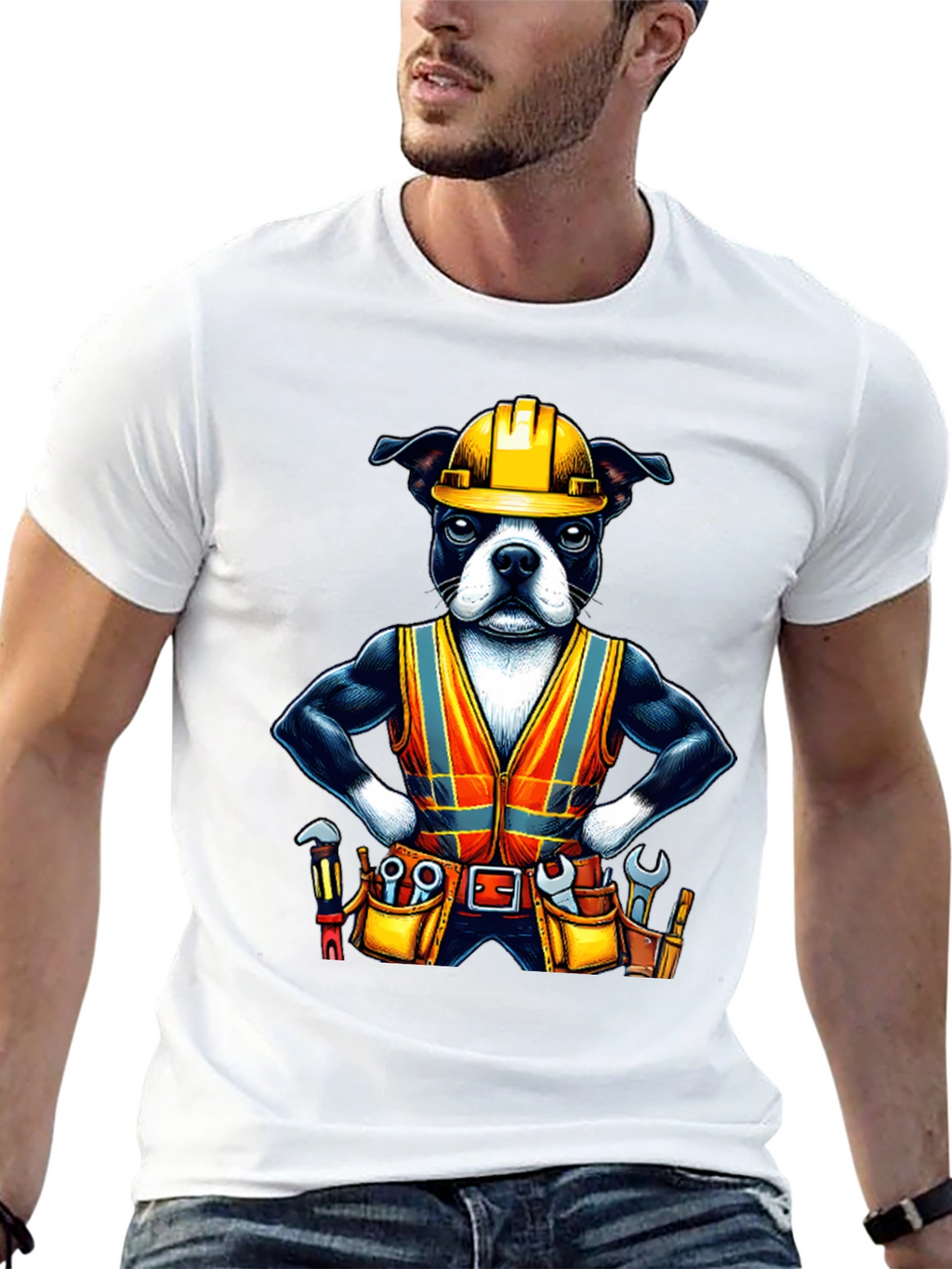 Dog Construction Worker T-Shirt