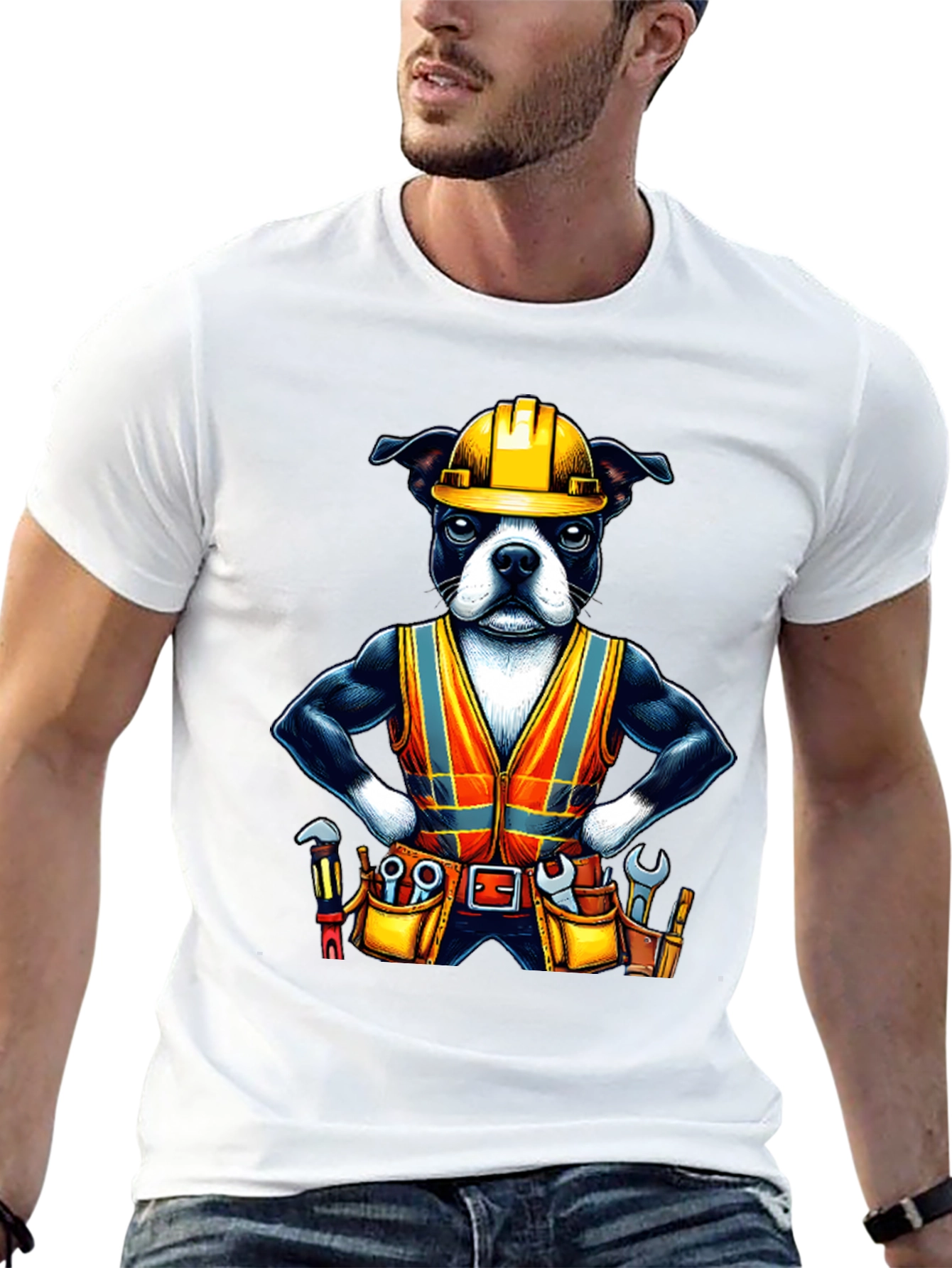 Dog Construction Worker T-Shirt