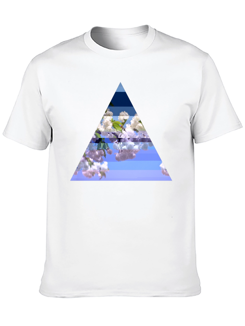 Floral Triangle Graphic Black T-Shirt