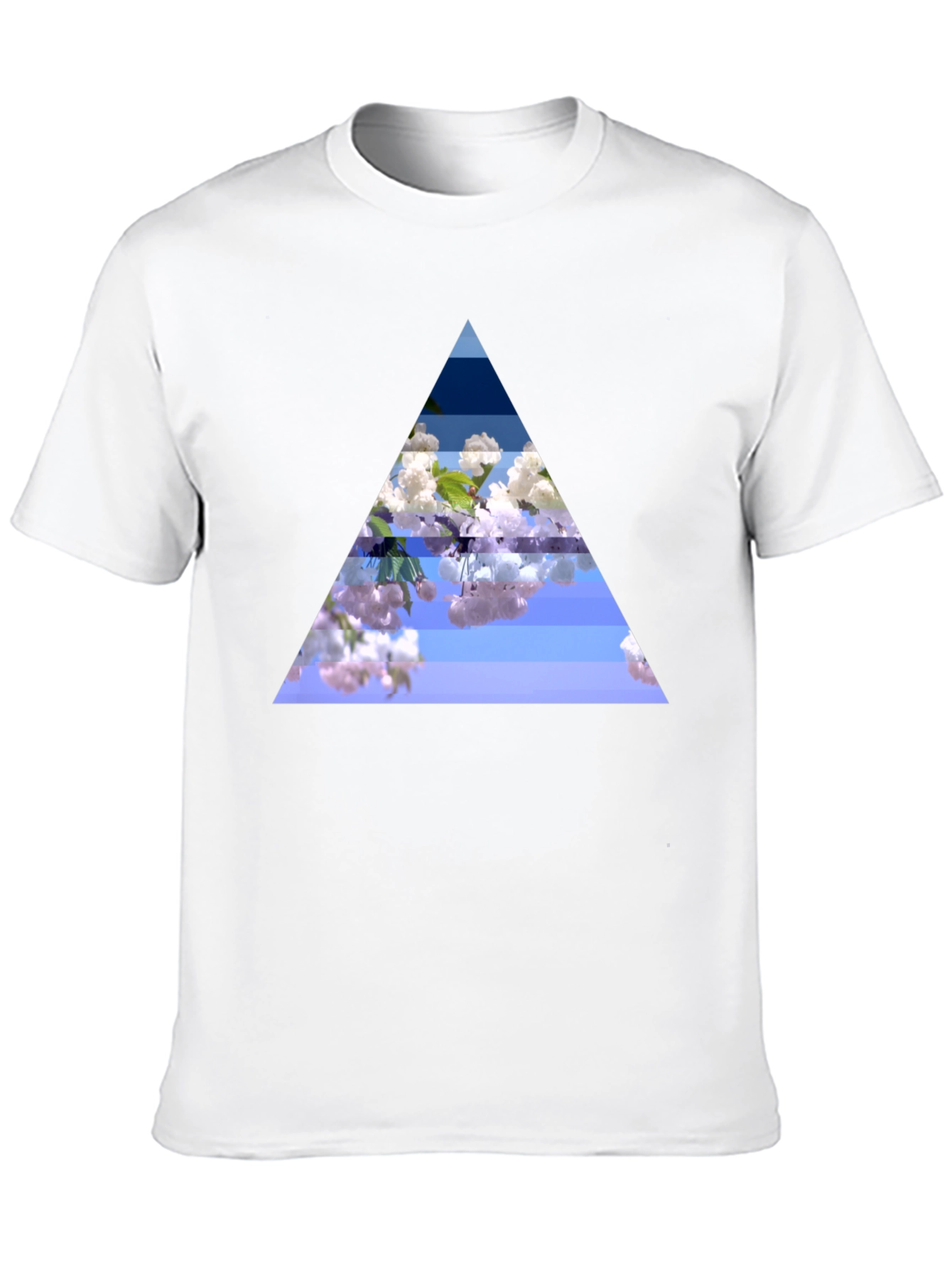 Floral Triangle Graphic Black T-Shirt
