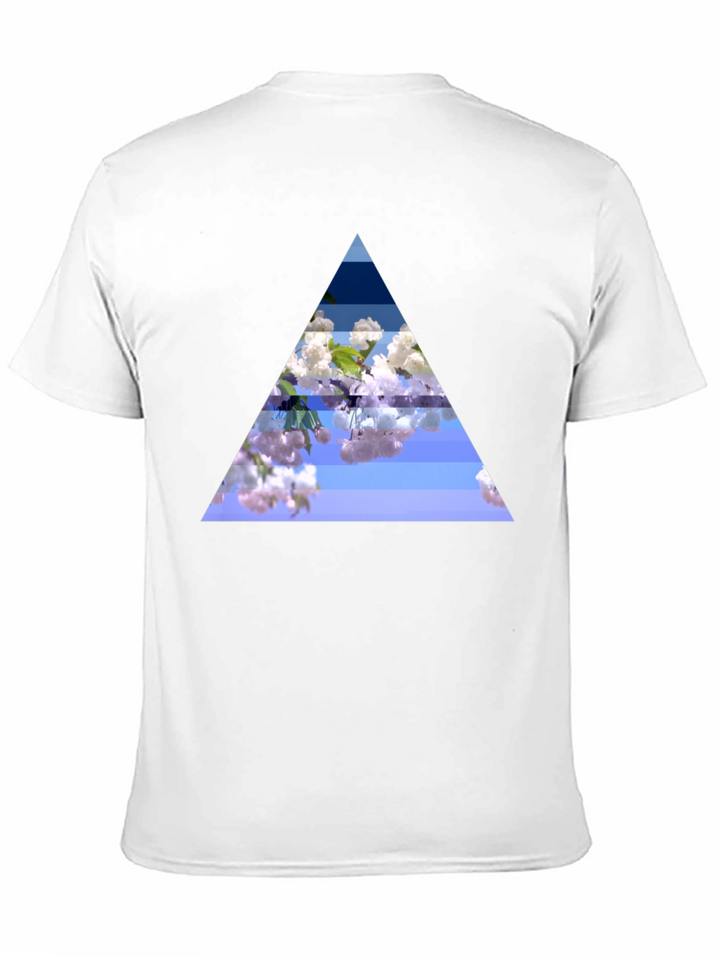 Floral Triangle Graphic Black T-Shirt