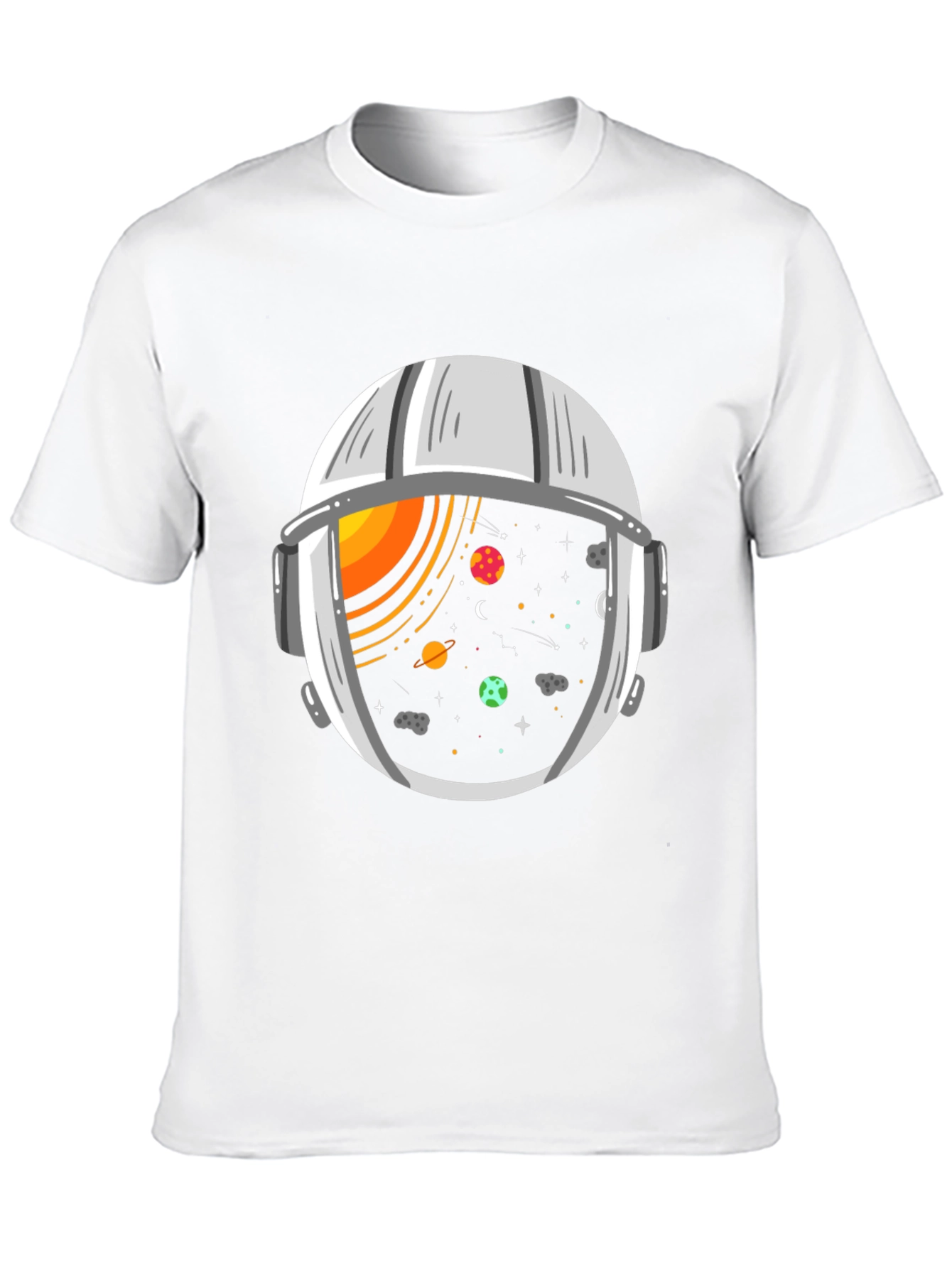 Space Helmet Graphic Tee - Explore the Universe!