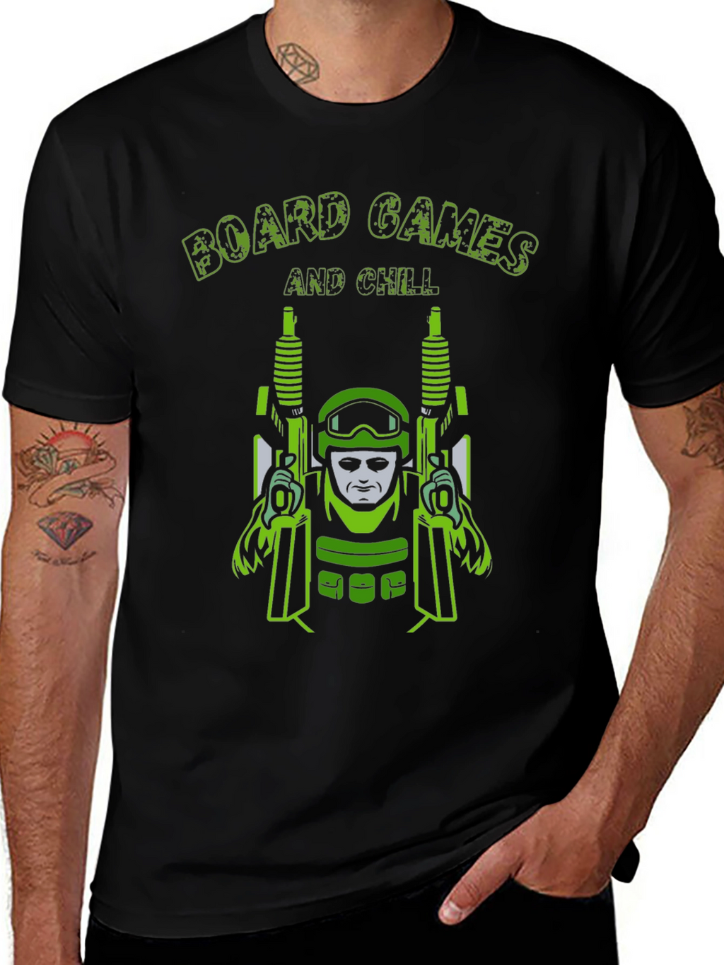 Board Games and Chill Graphic Tee - Black