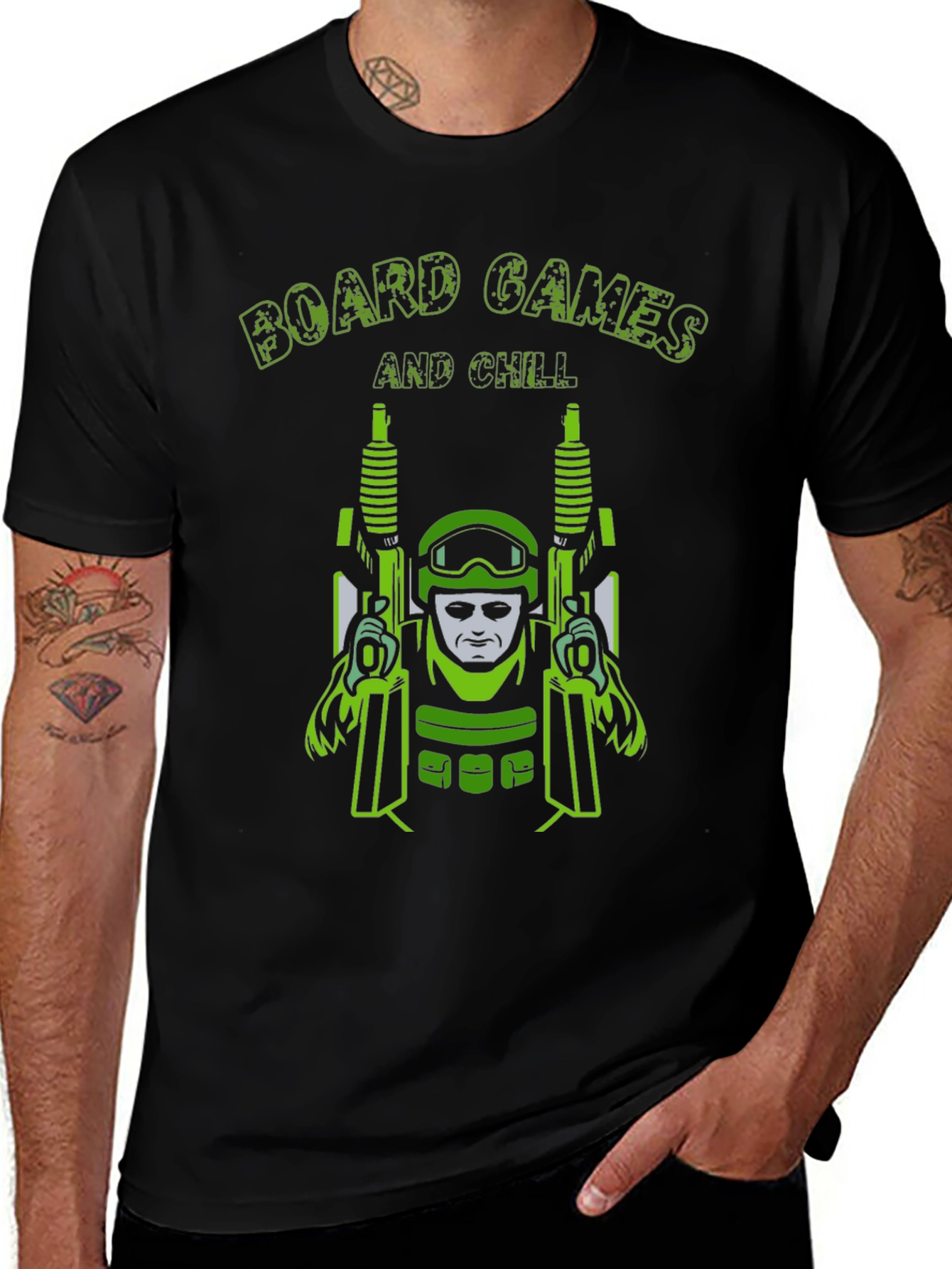 Board Games and Chill Graphic Tee - Black