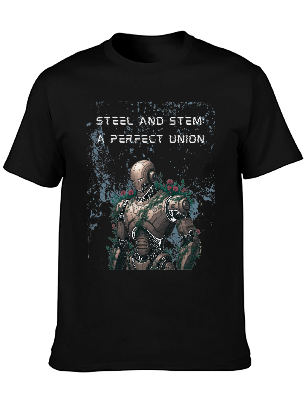 Steel and Stem Robot Graphic T-Shirt