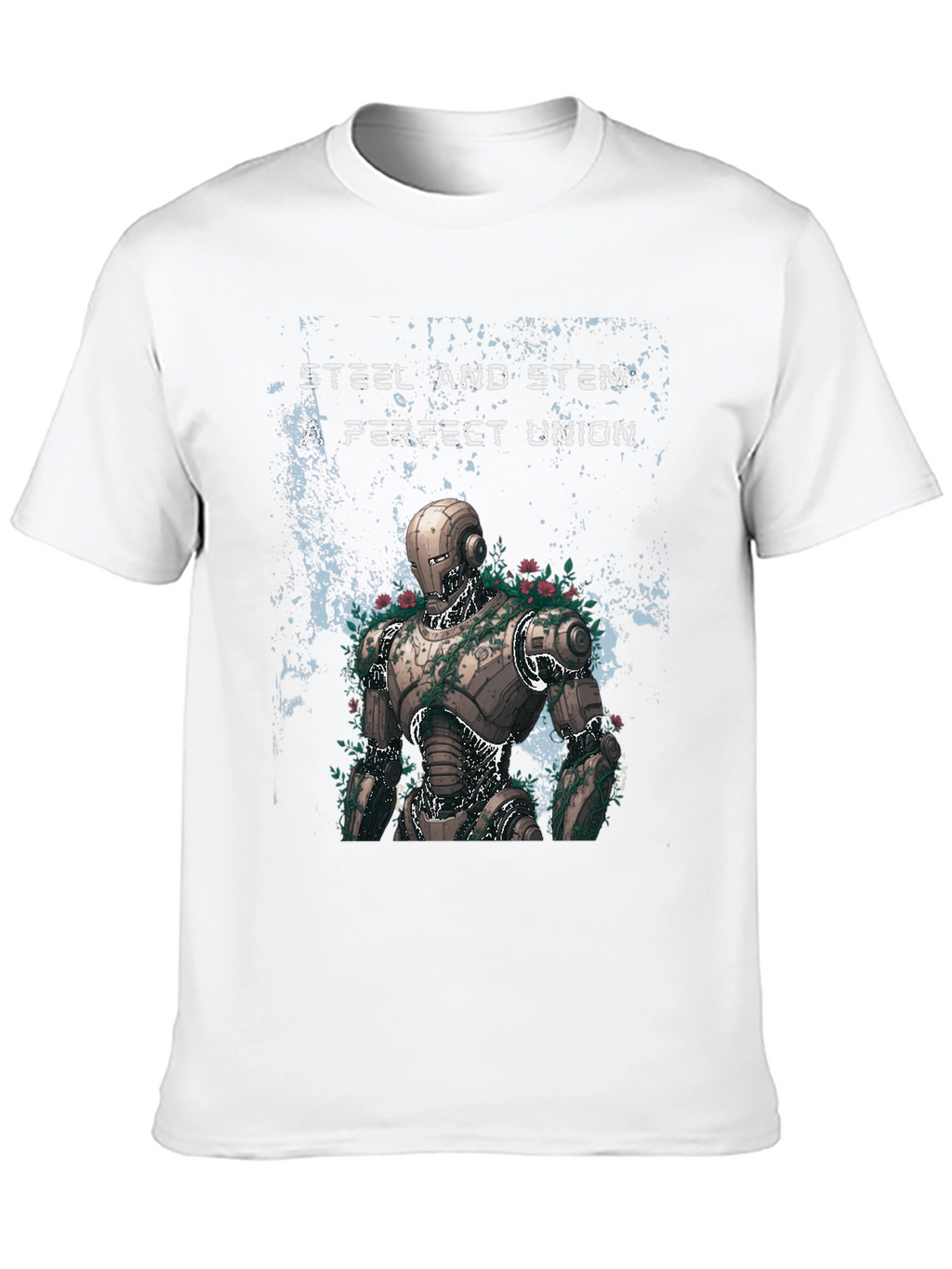 Steel and Stem Robot Graphic T-Shirt