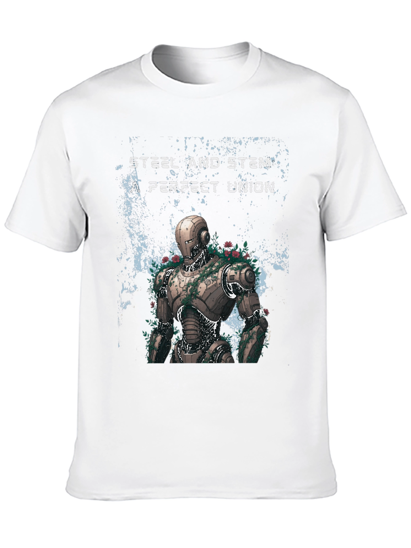 Steel and Stem Robot Graphic T-Shirt