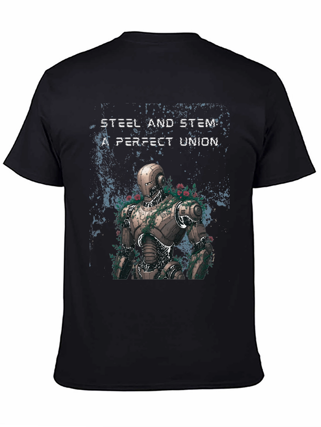 Steel and Stem Robot Graphic T-Shirt