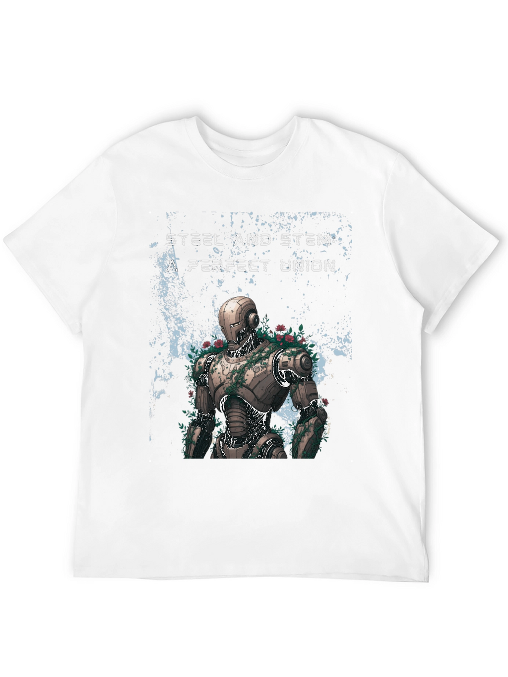 Steel and Stem Robot Graphic T-Shirt