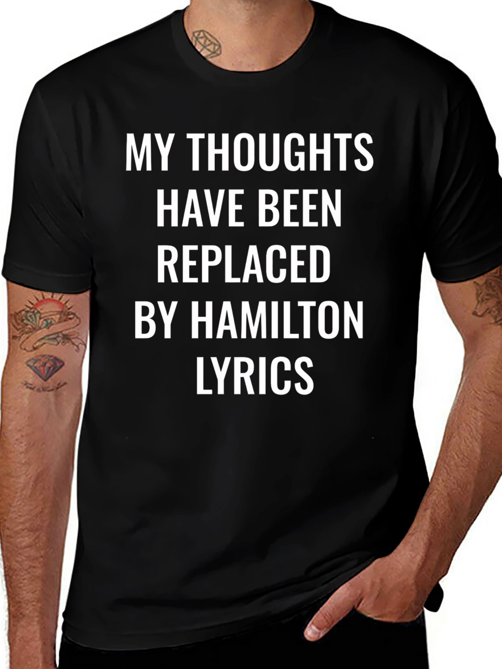 Hamilton Lyrics T-Shirt - Replaced Thoughts