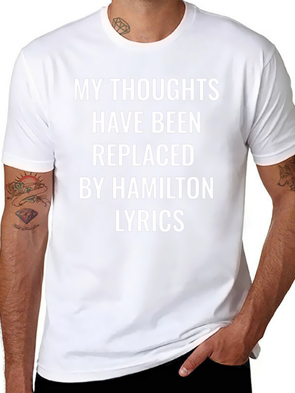 Hamilton Lyrics T-Shirt - Replaced Thoughts