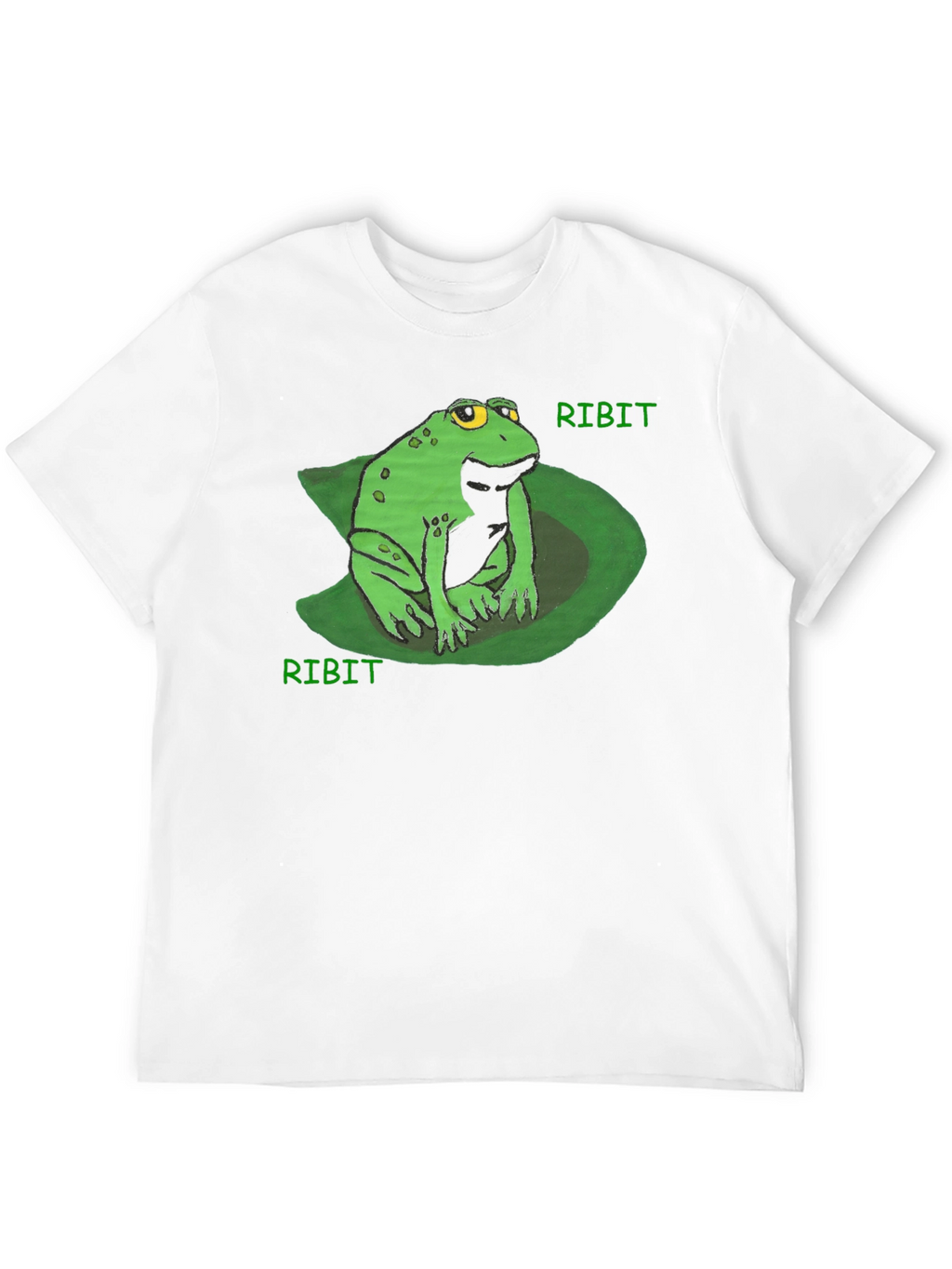 Ribit Frog Tee - Comfy Black Cotton T-Shirt