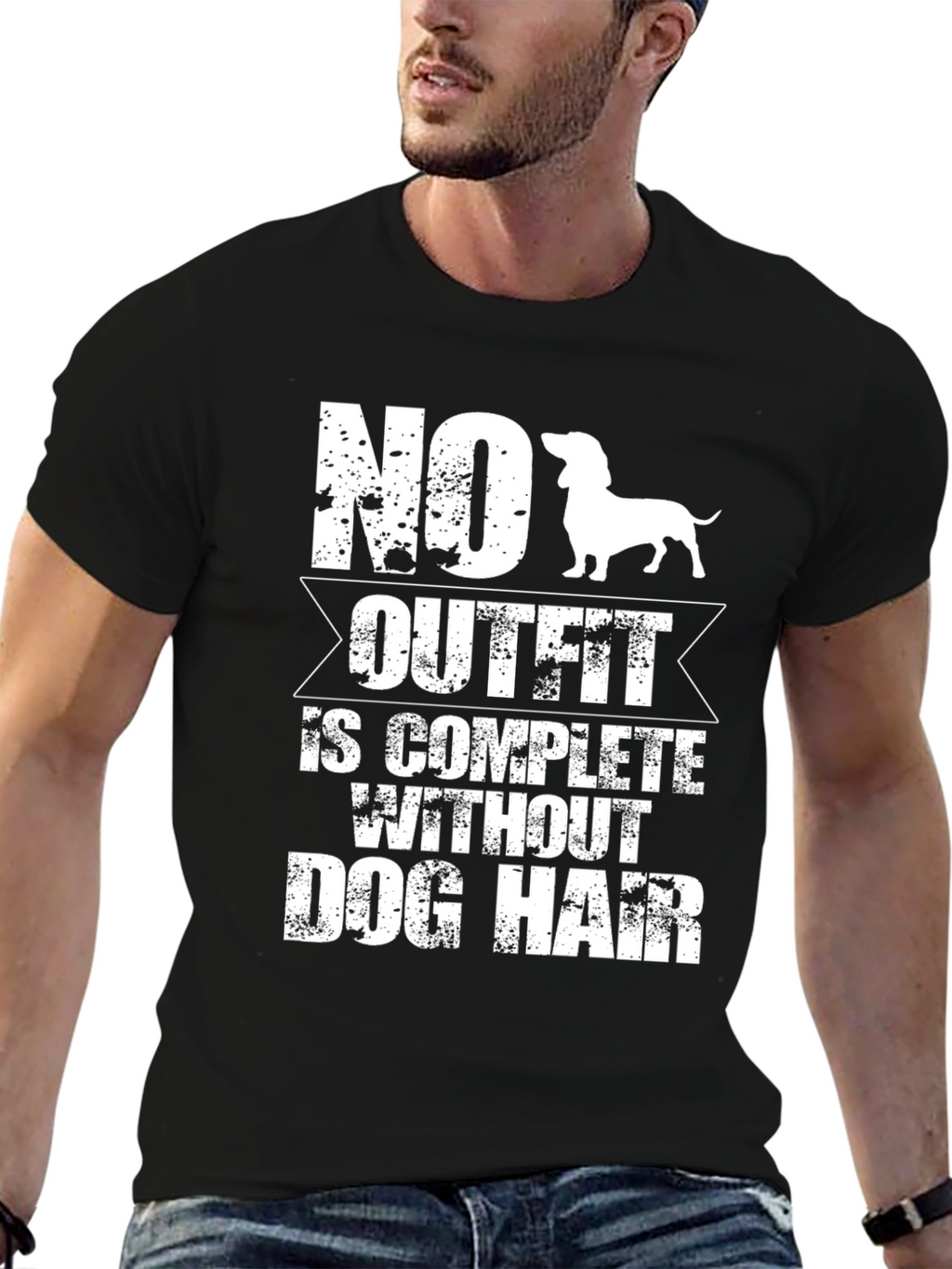 No Outfit Is Complete Without Dog Hair T-Shirt – Funny Dog Lover Tee