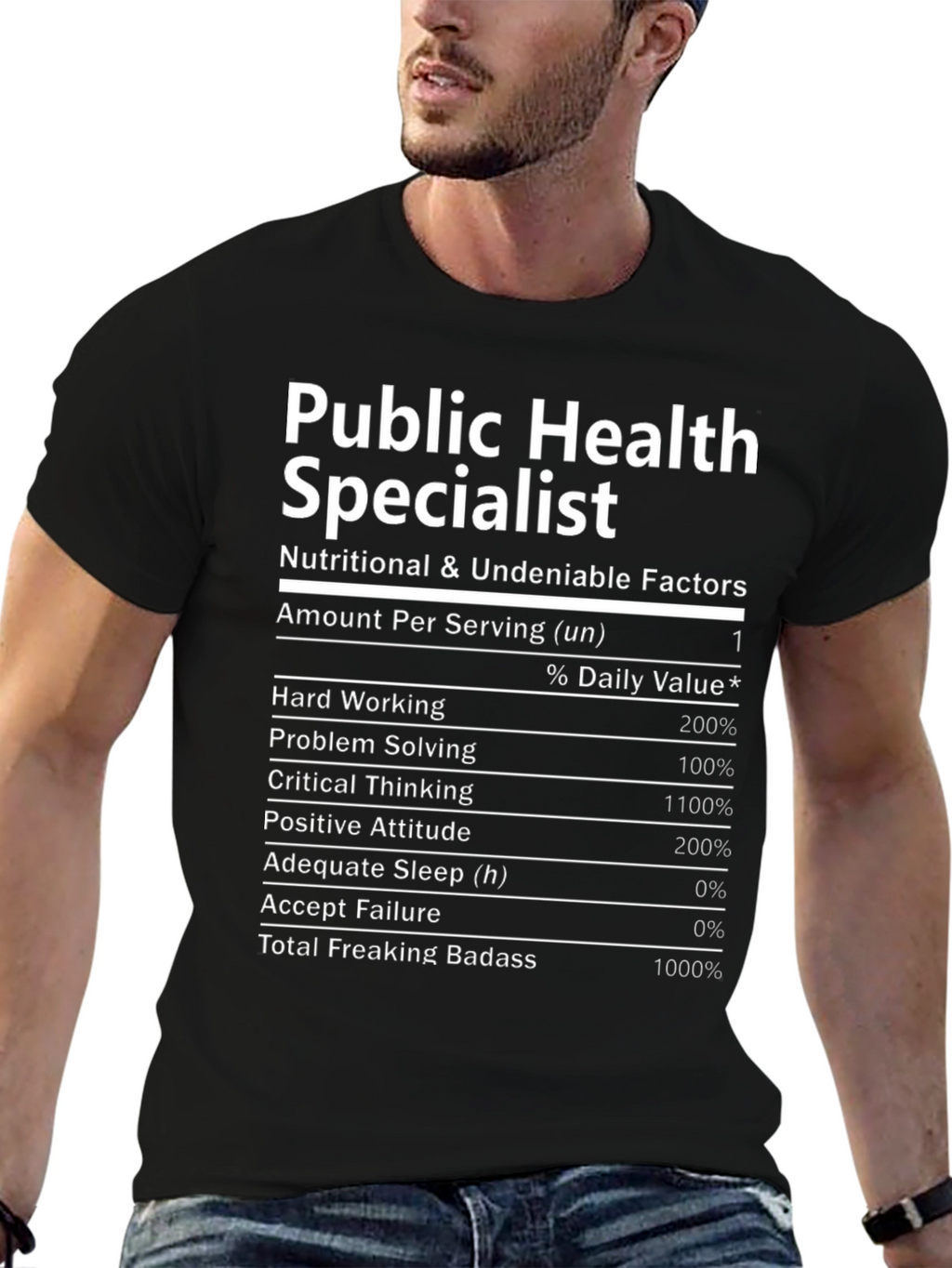 Public Health Specialist Nutrition Facts T-Shirt