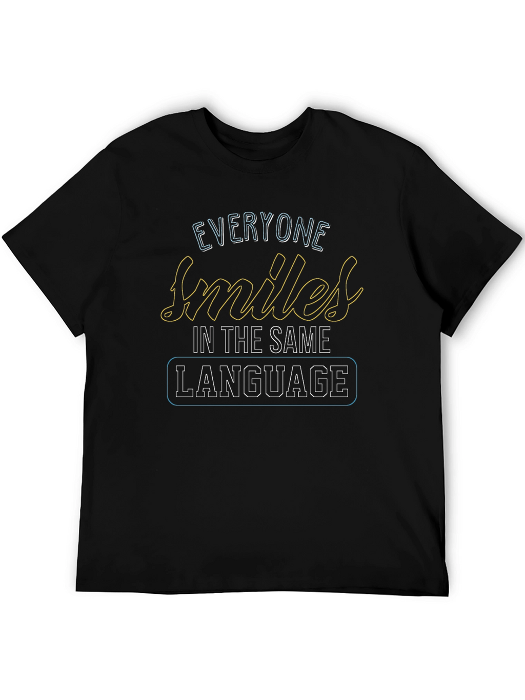 Everyone Smiles Graphic T-Shirt - Black