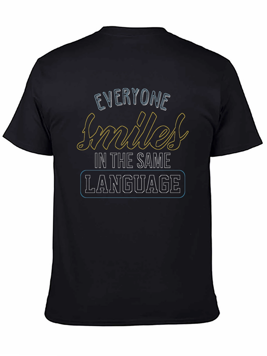 Everyone Smiles Graphic T-Shirt - Black