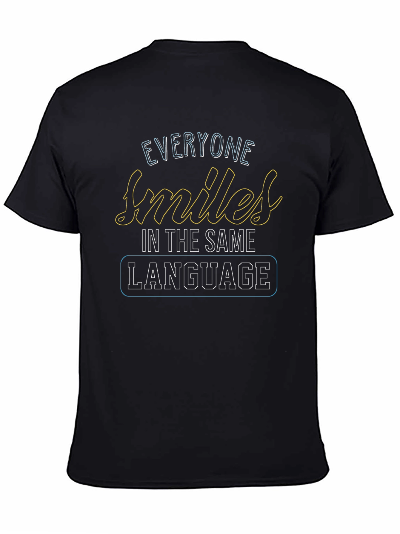 Everyone Smiles Graphic T-Shirt - Black