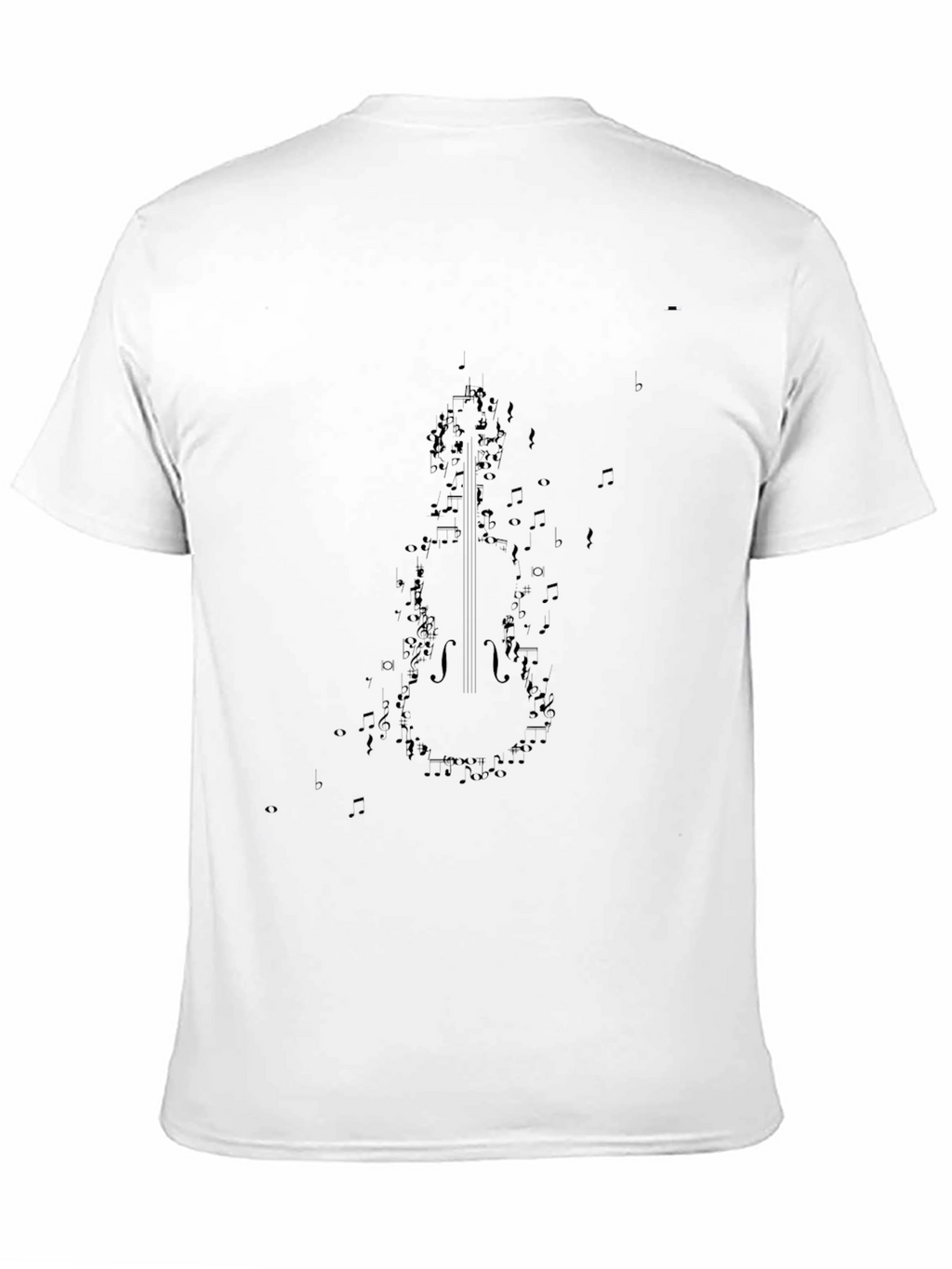 Musical Violin Graphic Tee - Black Cotton Shirt