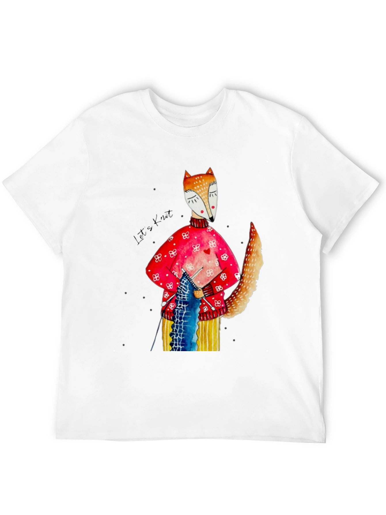 Knitting Fox Graphic Tee