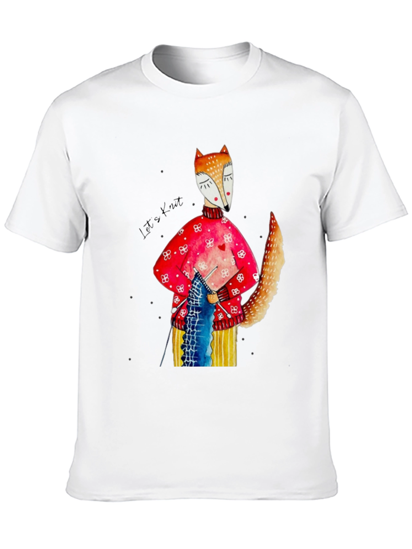 Knitting Fox Graphic Tee