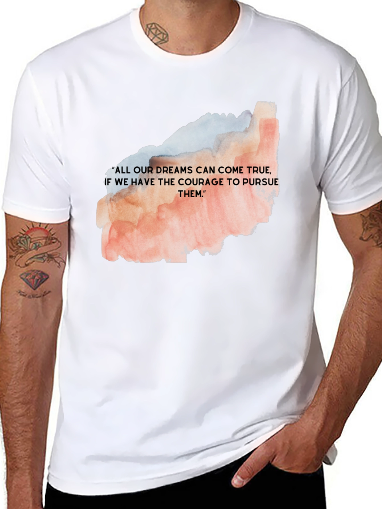 Dream Courage T-Shirt - Motivational Black Tee