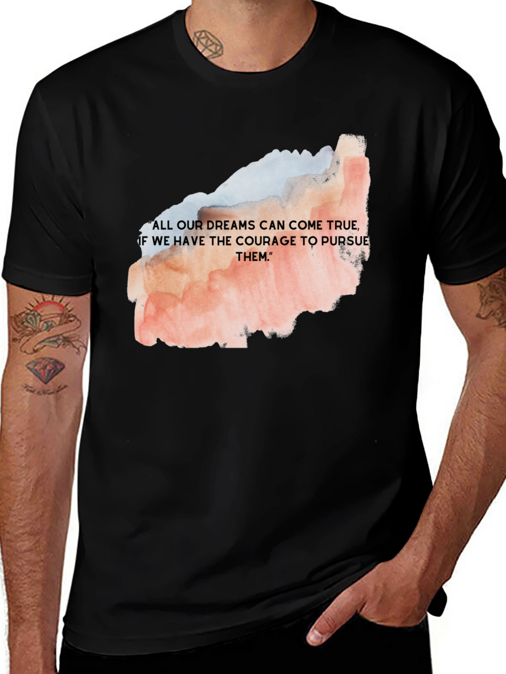 Dream Courage T-Shirt - Motivational Black Tee