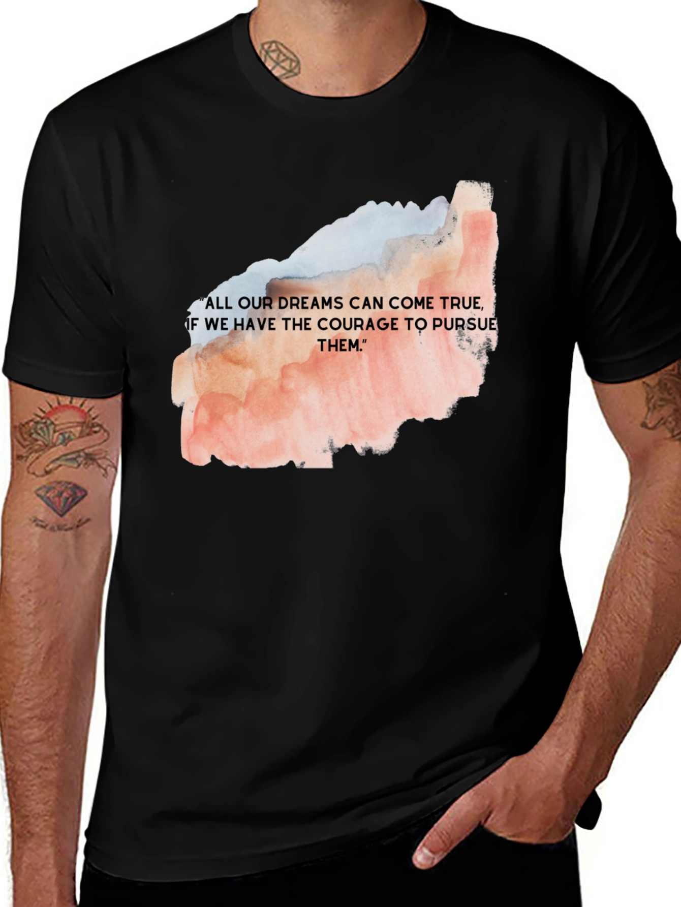 Dream Courage T-Shirt - Motivational Black Tee