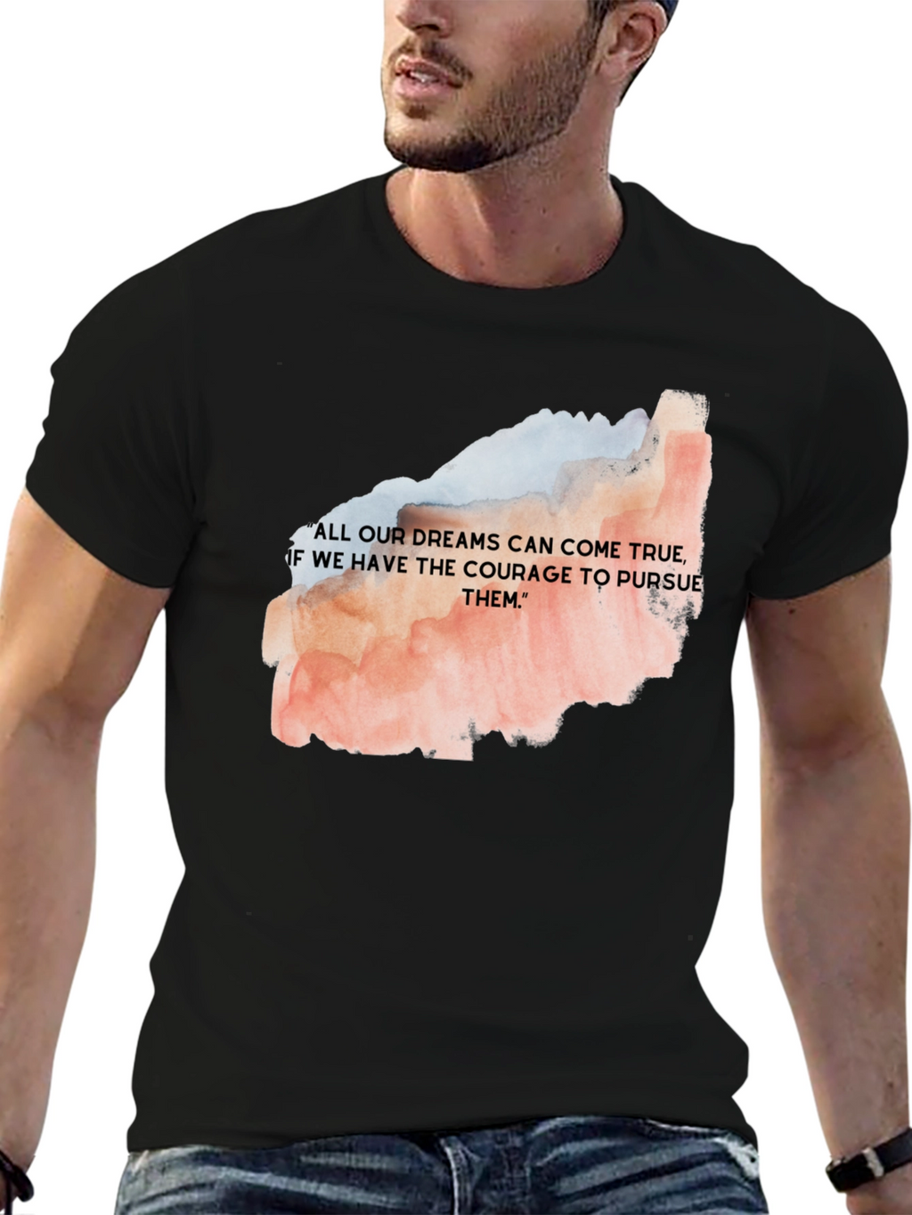 Dream Courage T-Shirt - Motivational Black Tee