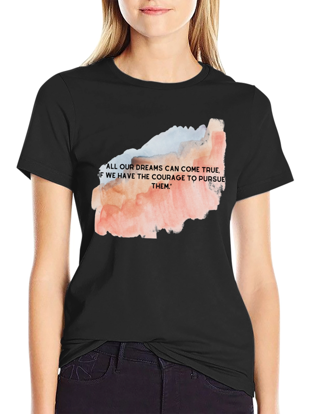 Dream Courage T-Shirt - Motivational Black Tee