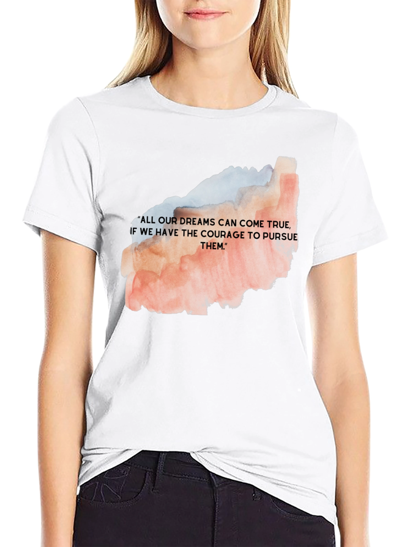 Dream Courage T-Shirt - Motivational Black Tee