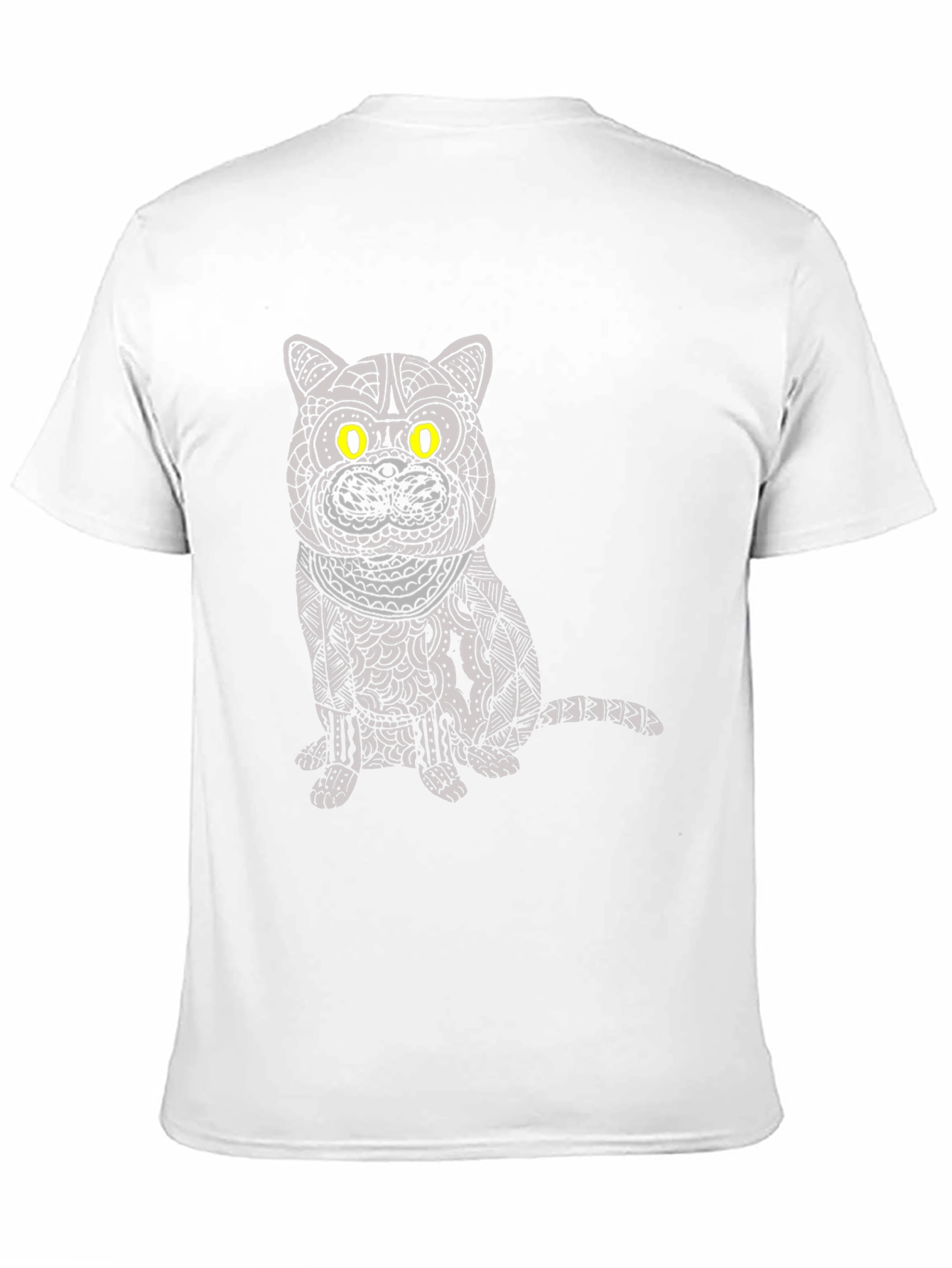 Cat Graphic Tee - Unique Patterned Design