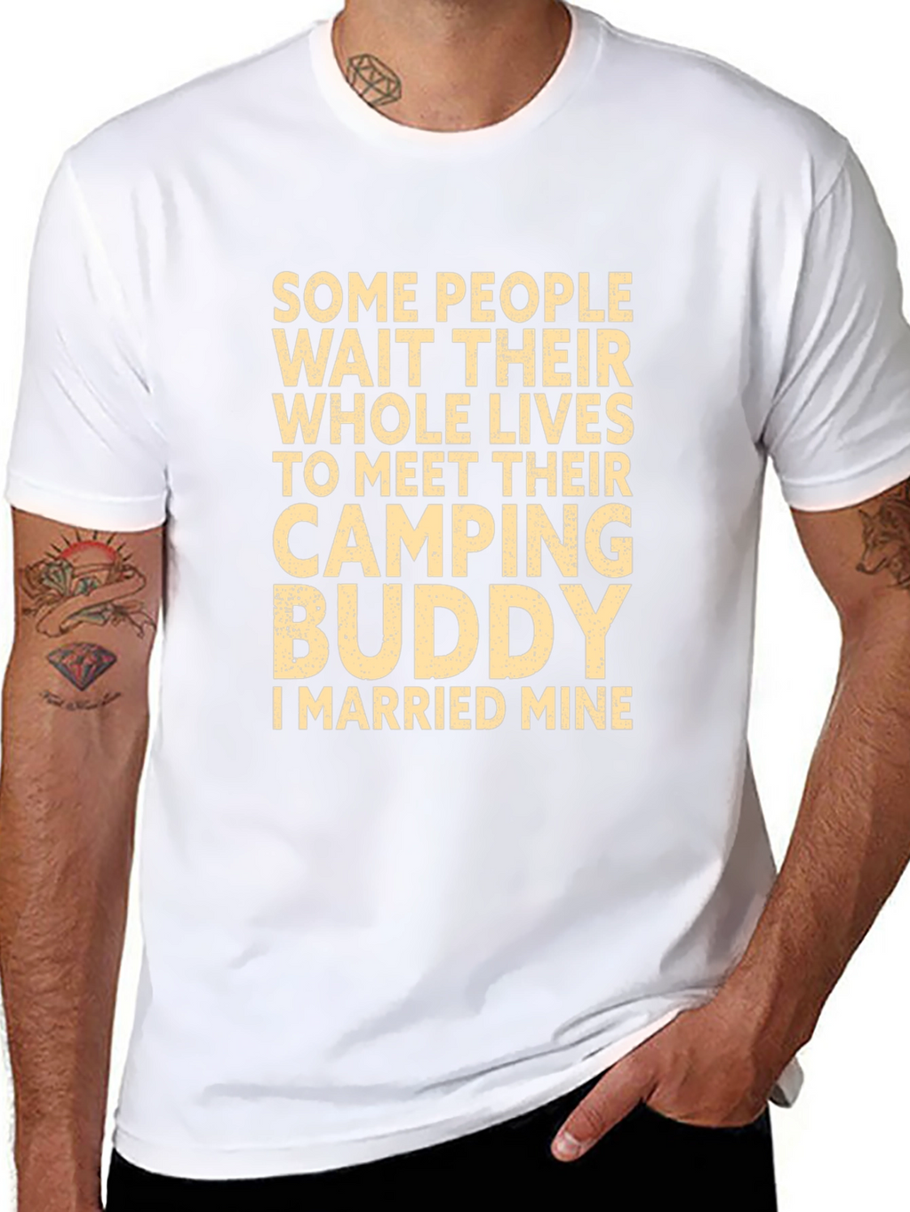 Camping Buddy T-Shirt - Married Mine! Novelty Tee