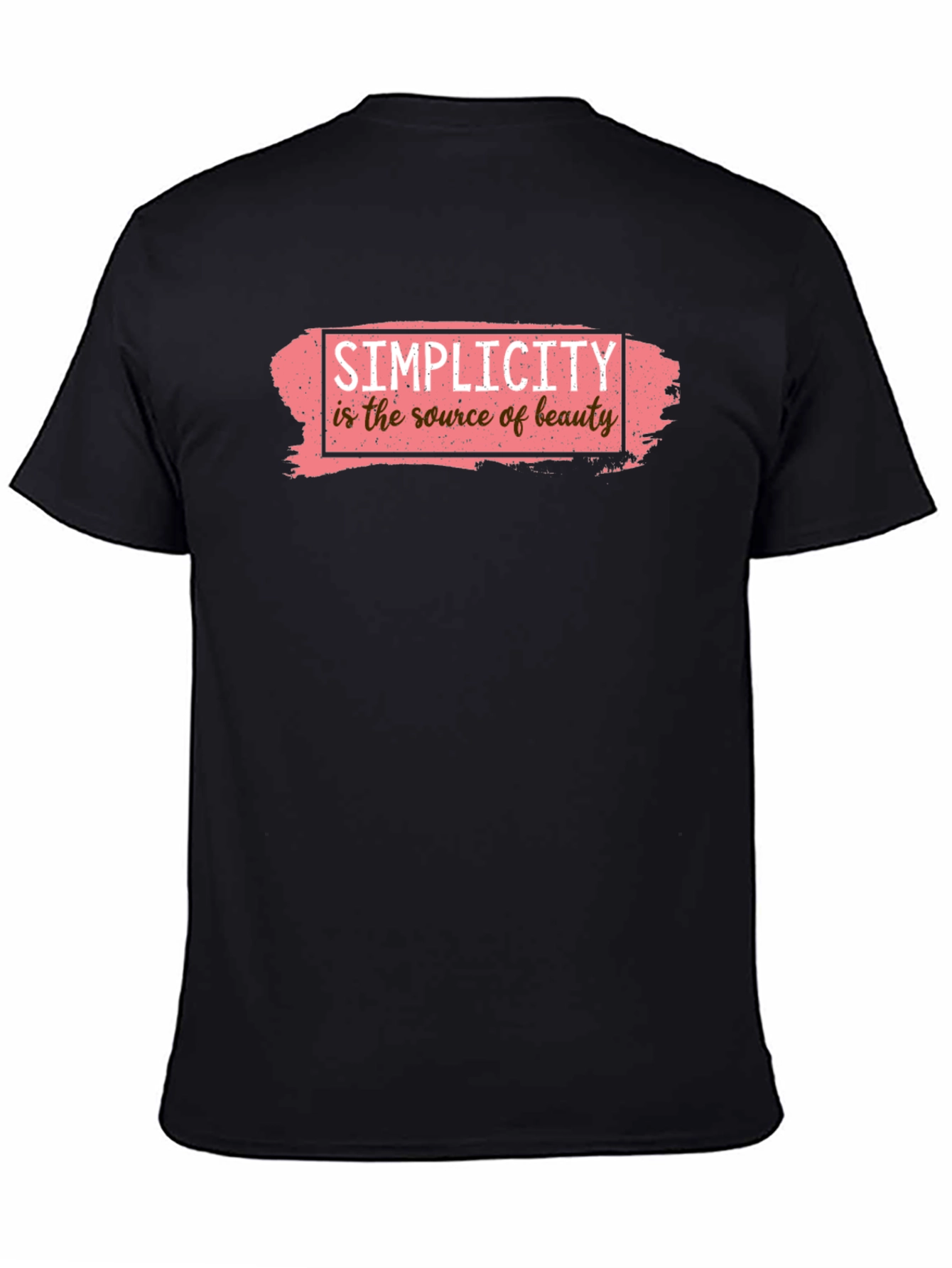 Simplicity is Beauty Black Graphic Tee