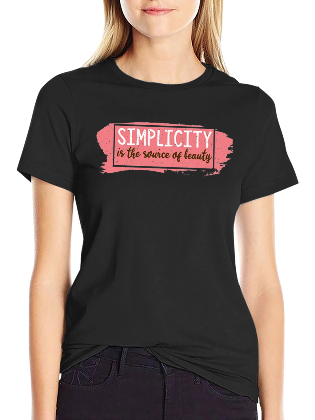 Simplicity is Beauty Black Graphic Tee