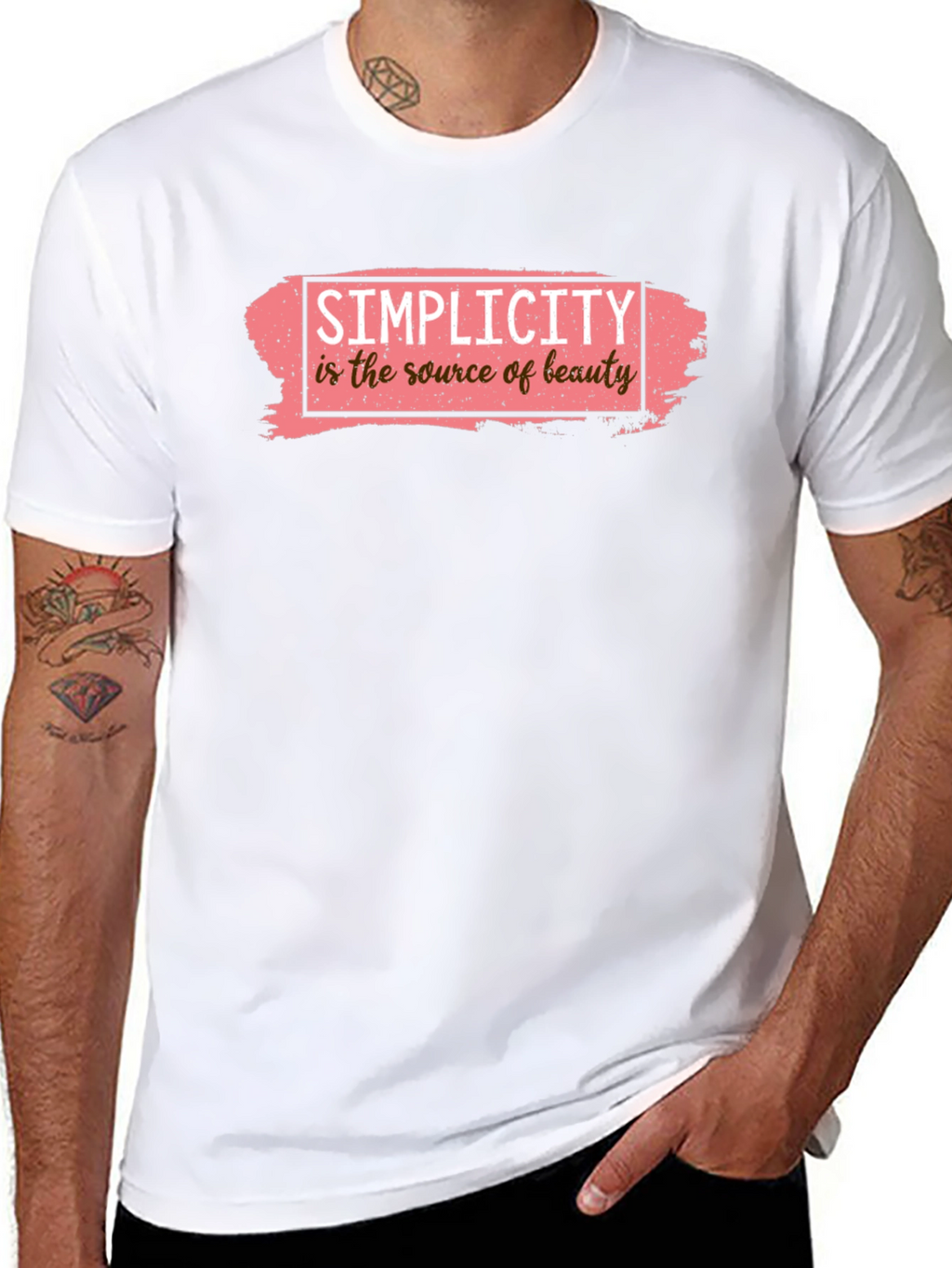 Simplicity is Beauty Black Graphic Tee