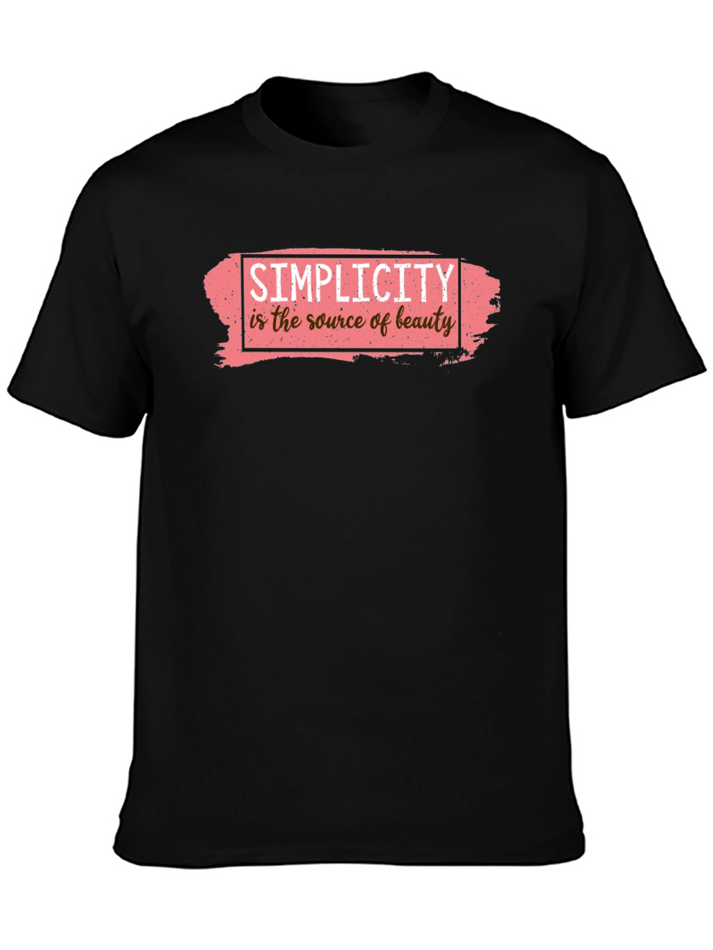 Simplicity is Beauty Black Graphic Tee